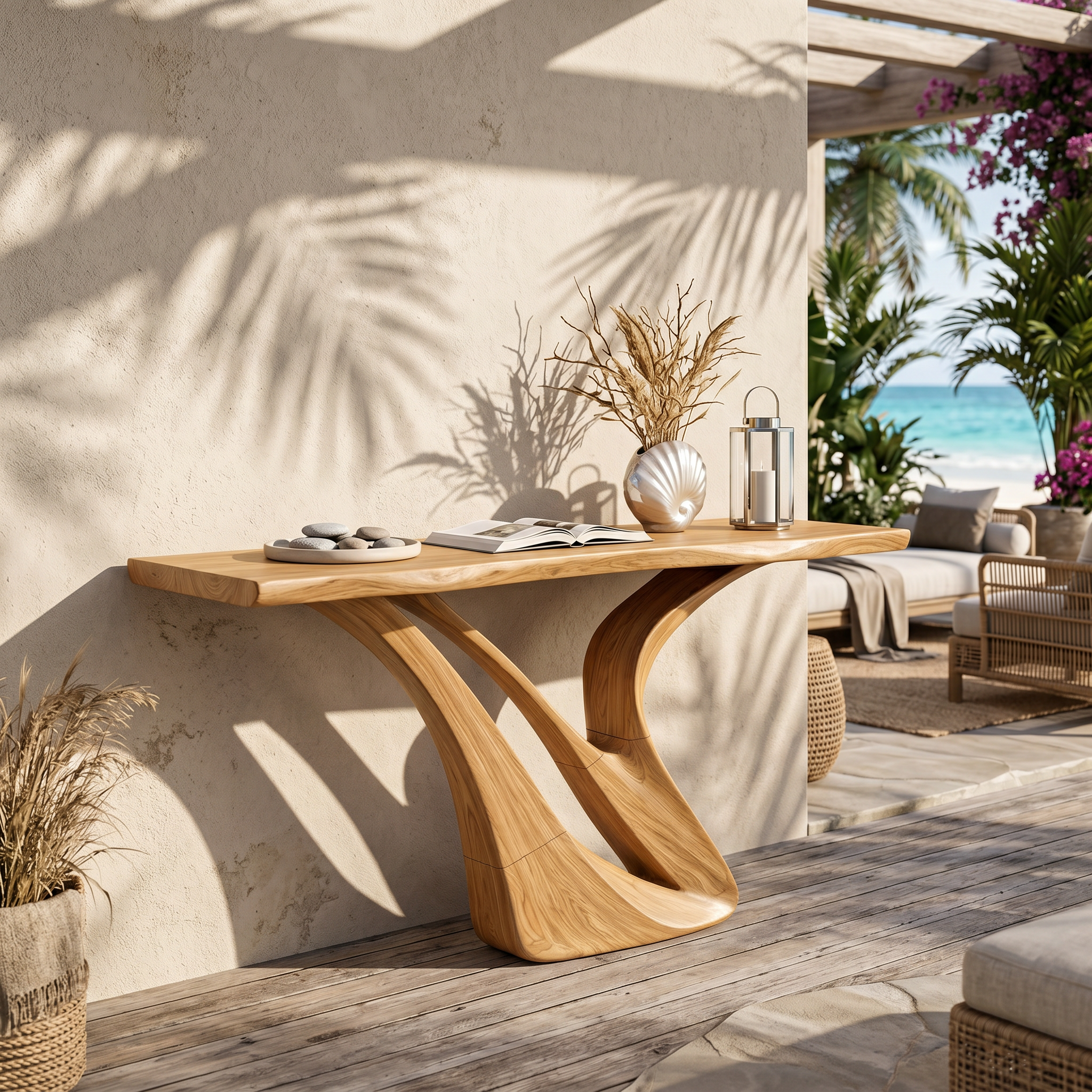 Organic Wing Base Console Table Modern Entryway SILDTTRCS080