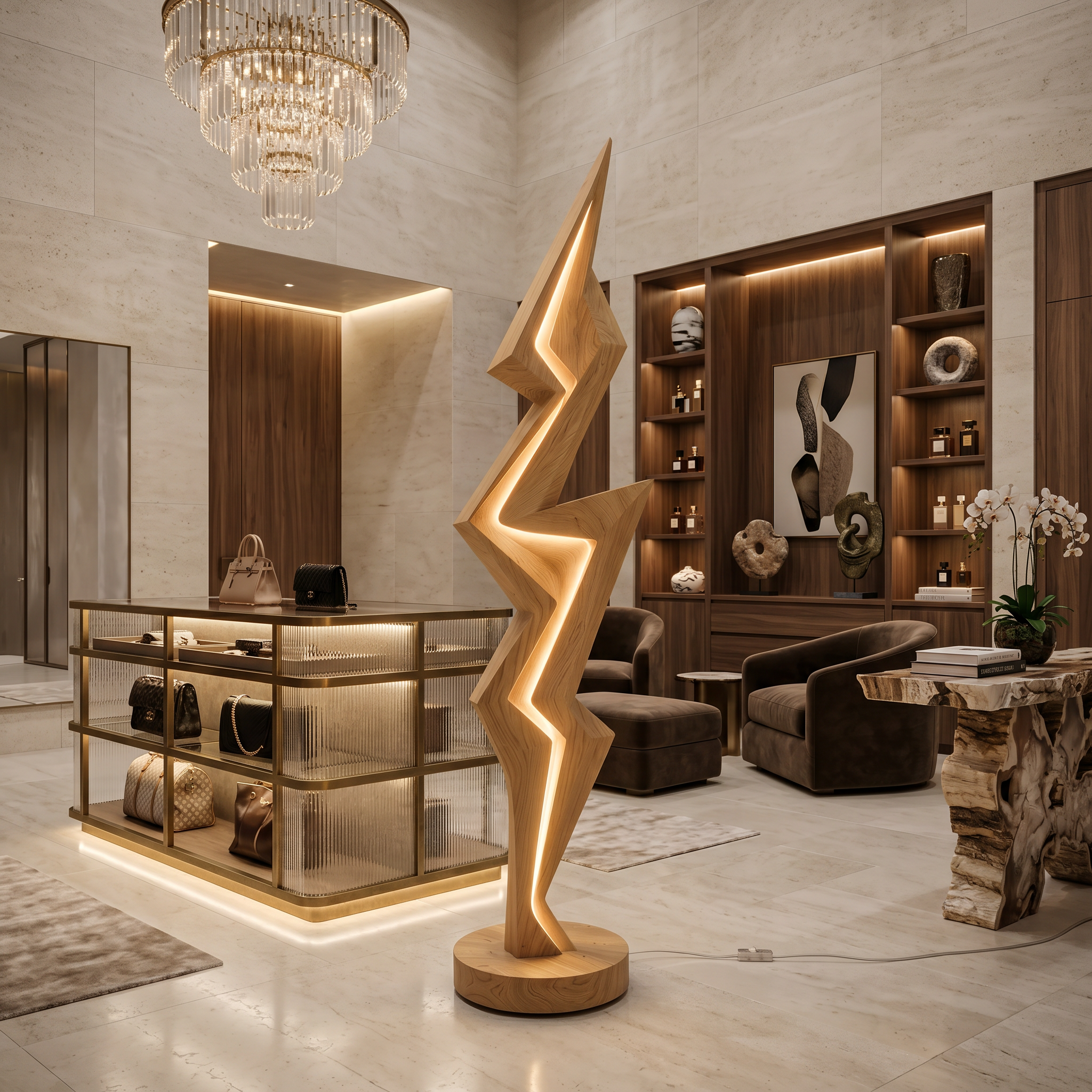 Minimalist Lightning Bolt Lamp For Modern Interior SILDTTNLAM040