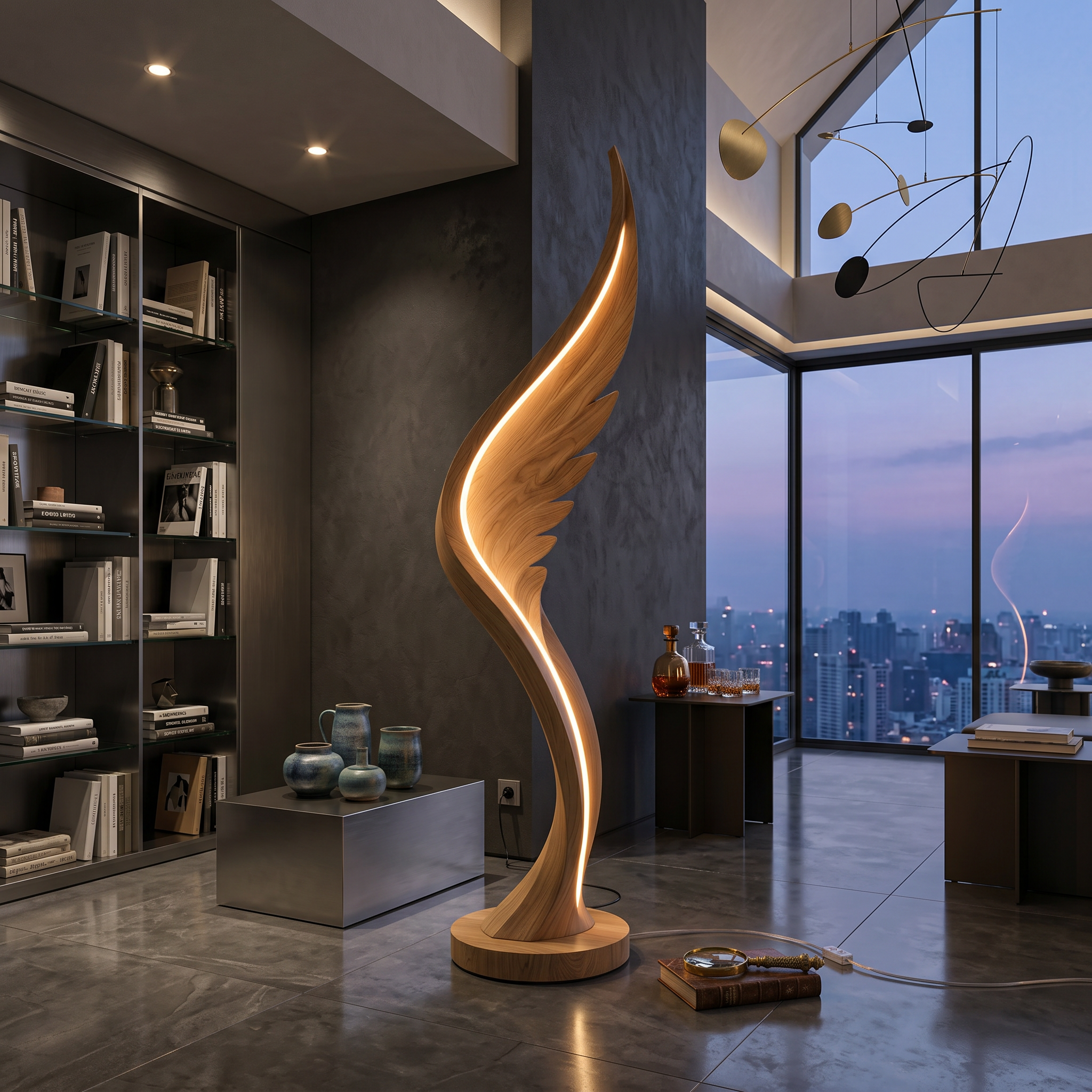 Contemporary Soaring Wing Floor Lamp For Modern Lounge SILDTTNLAM002