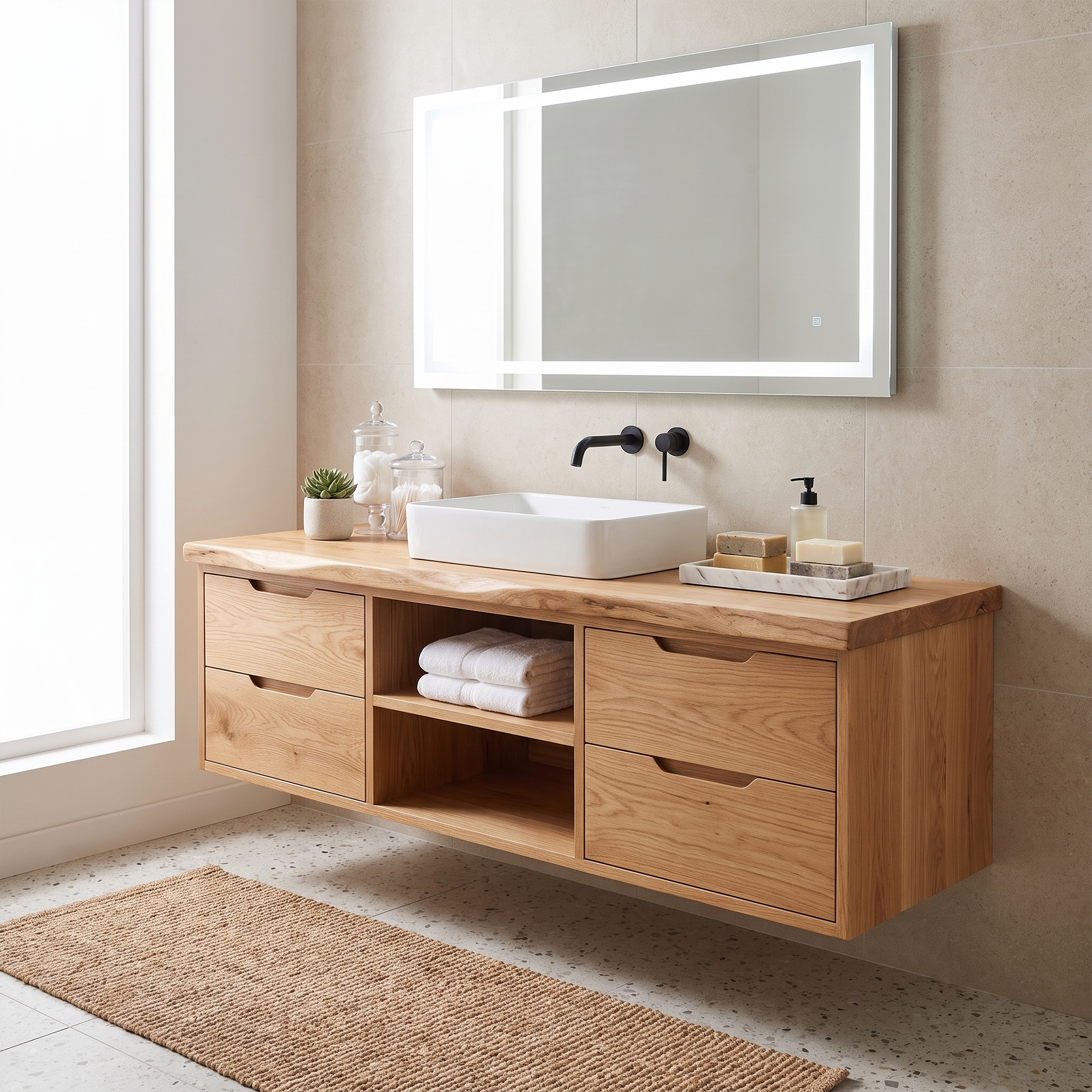 Transitional Bathroom Vanity Classic Luxury Suite SILDTTRBRV198