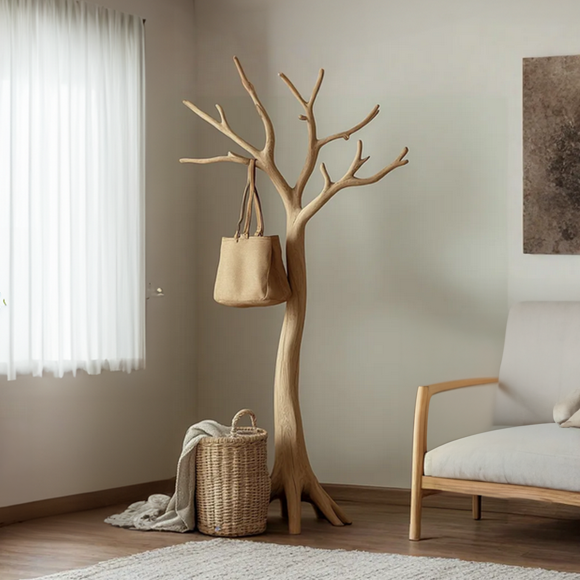 Custom Coat Rack  Solid Wood  Living Room Decor Gifts Decorations SINLTCR008