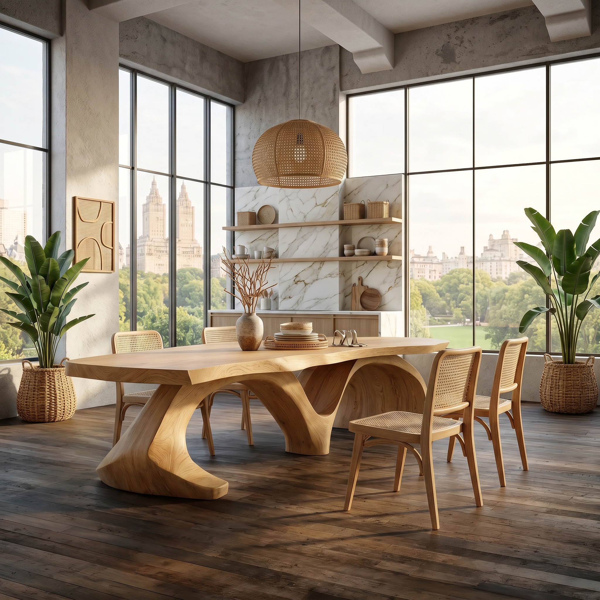 Modern Slab Dining Table For Formal Dining Room SILDTTNDN016