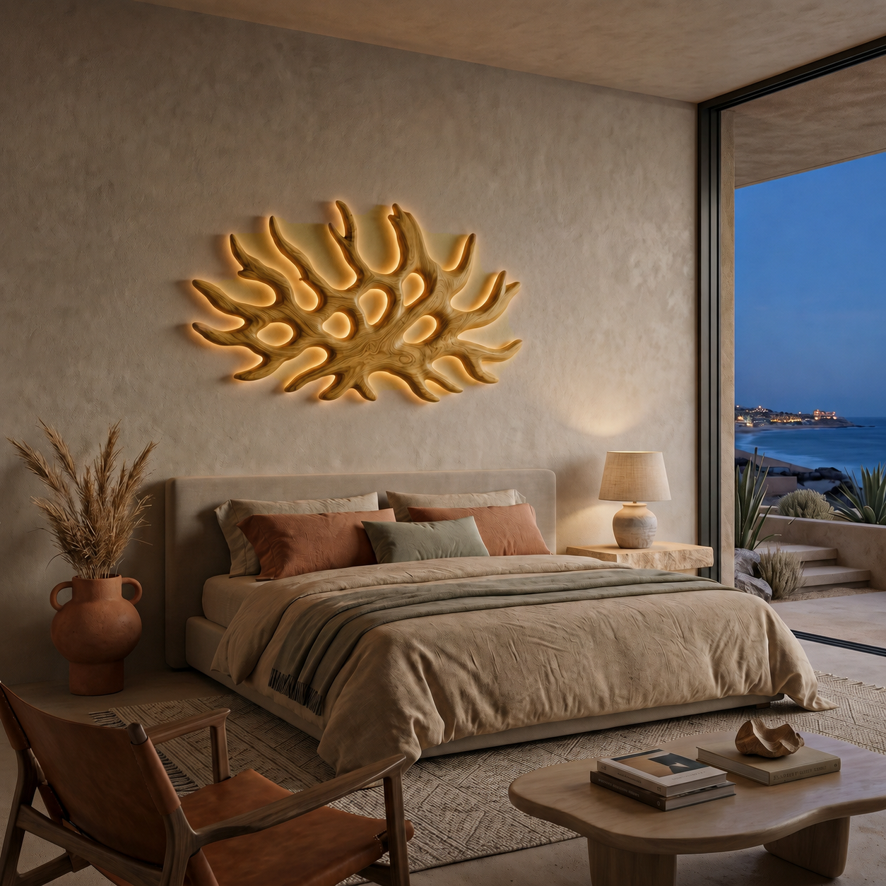 Organic Root Shape Wood Wall Light For Rustic Home Decor RTTHTTLAM061