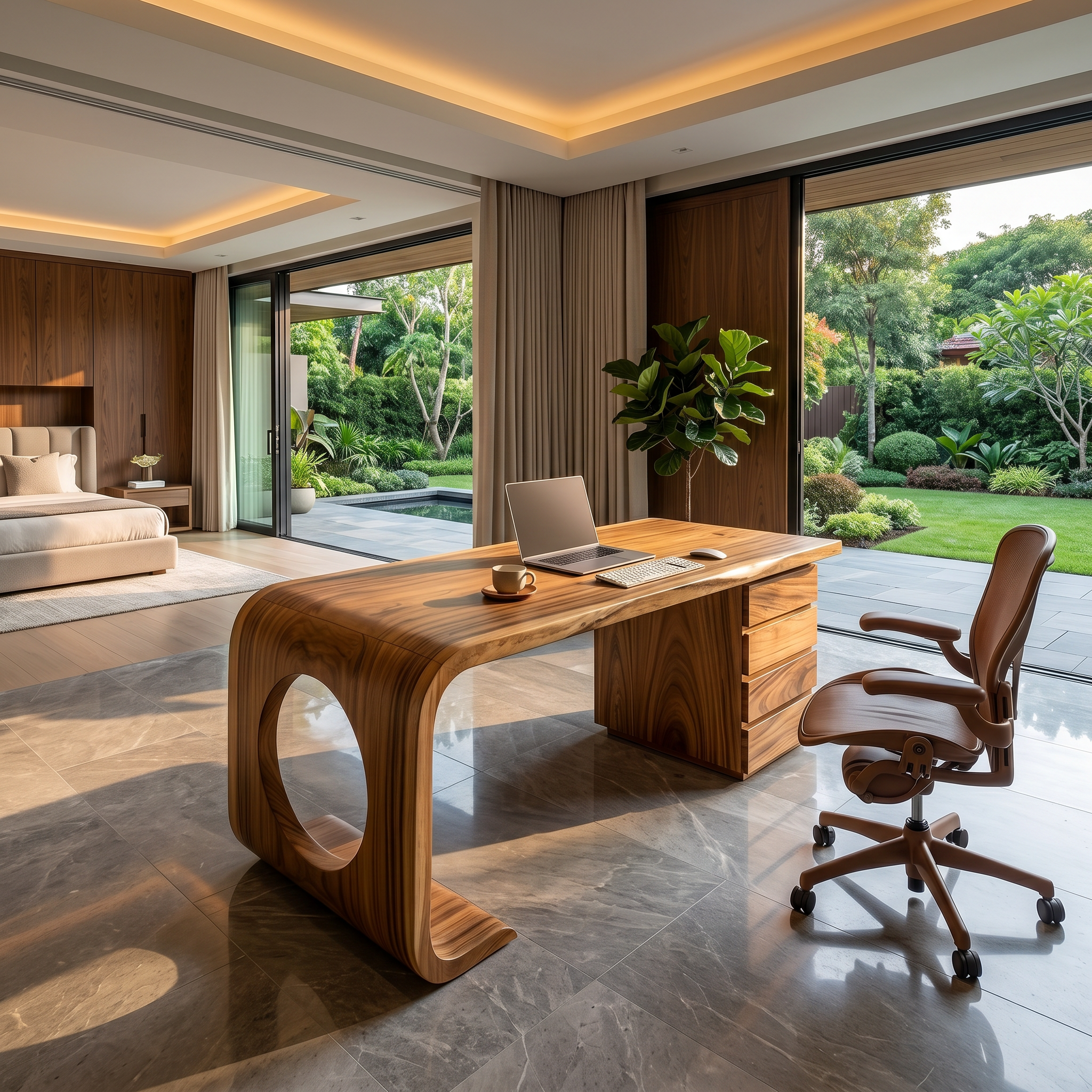 Contemporary Executive Desk Garden Office SILDTTRDE029