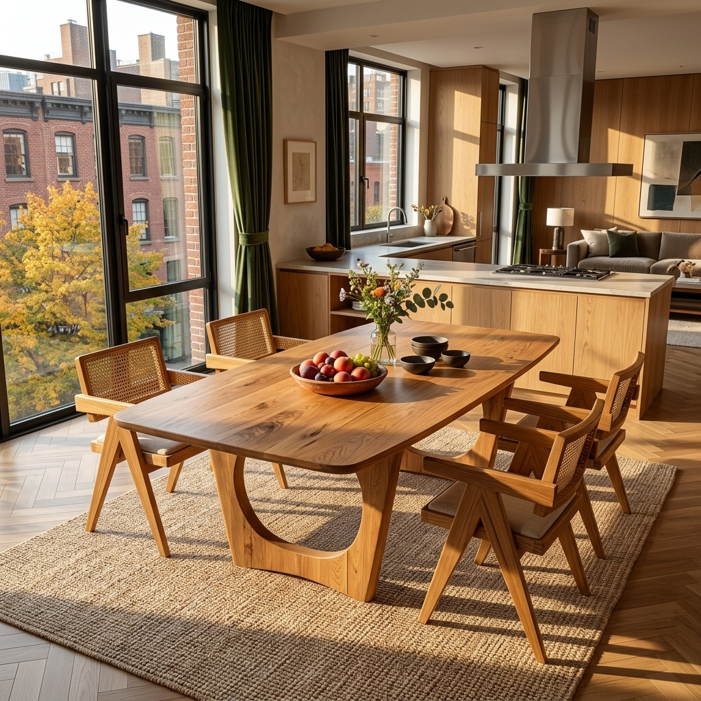 Mid Century Wooden Dining Table For Home RTTHTTDN039