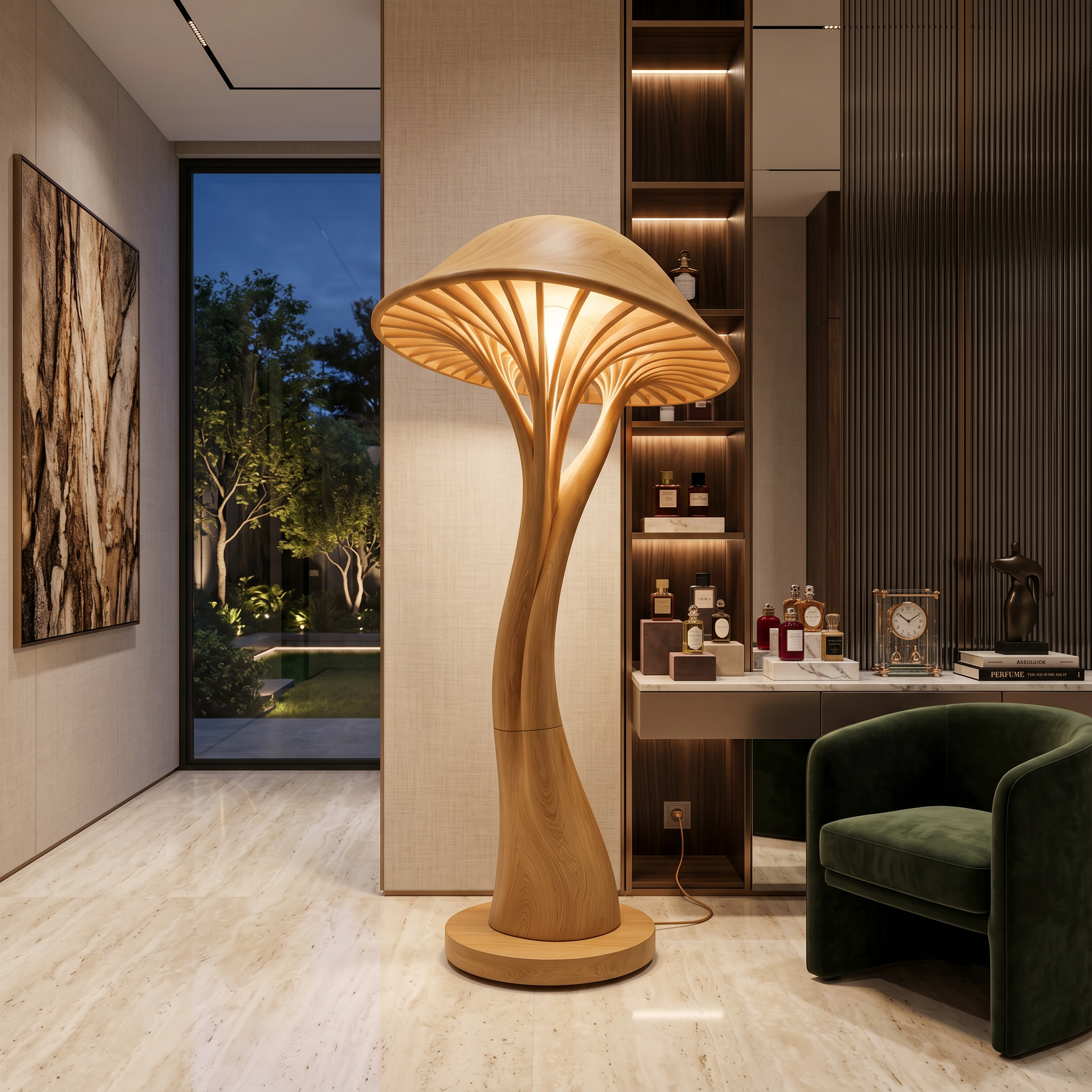 Contemporary Bloom Mushroom Floor Lamp For Living Room SILDTTNLAM012