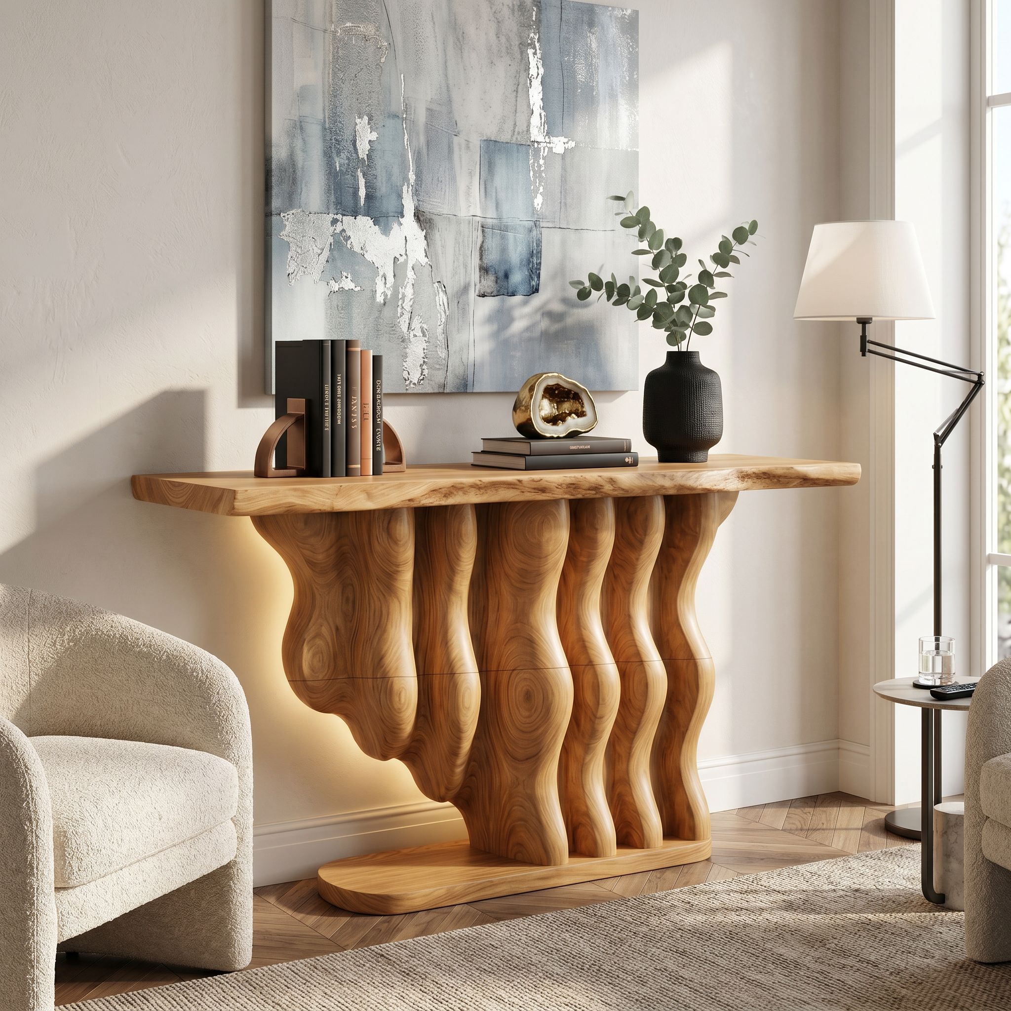 Coastal Infinity Base Console Table Beach House SILDTTRCS096
