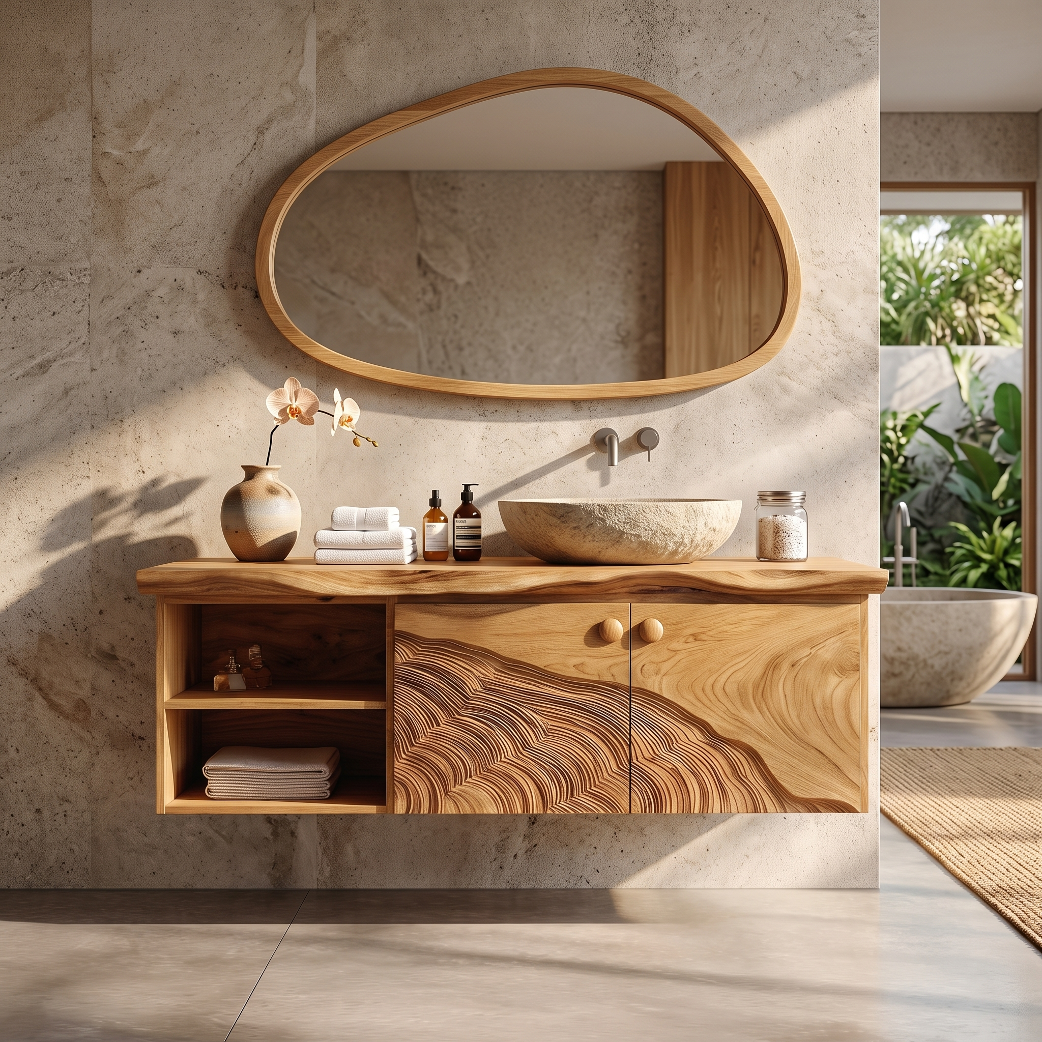 Rustic Wood Vanity Luxury Ensuite Bathroom SILDTTRBRV191