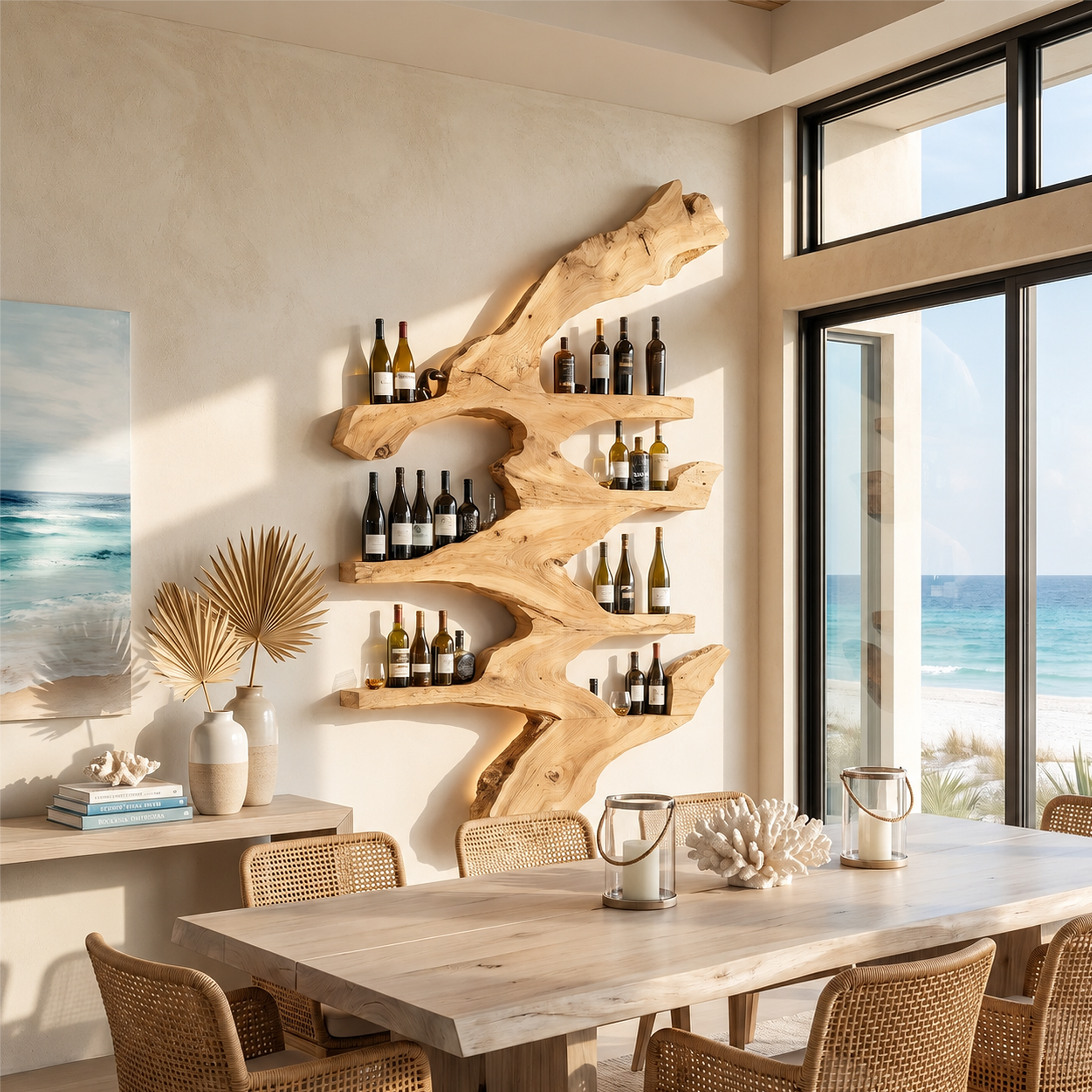 Handcrafted Wine Stand For Kitchen Wine Bottle Rack SILDTTRWH023