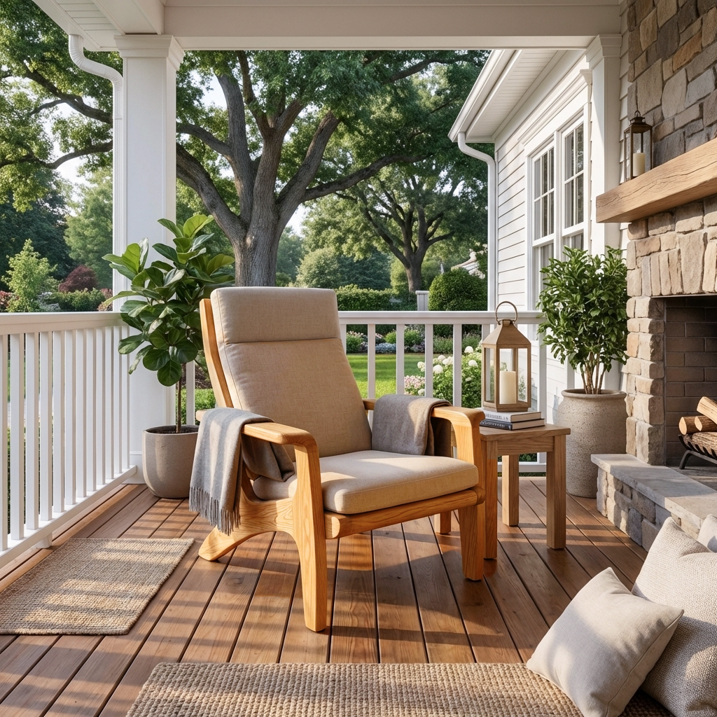 Modern Wooden Armchair For Reading Nook RTTHTTACC018