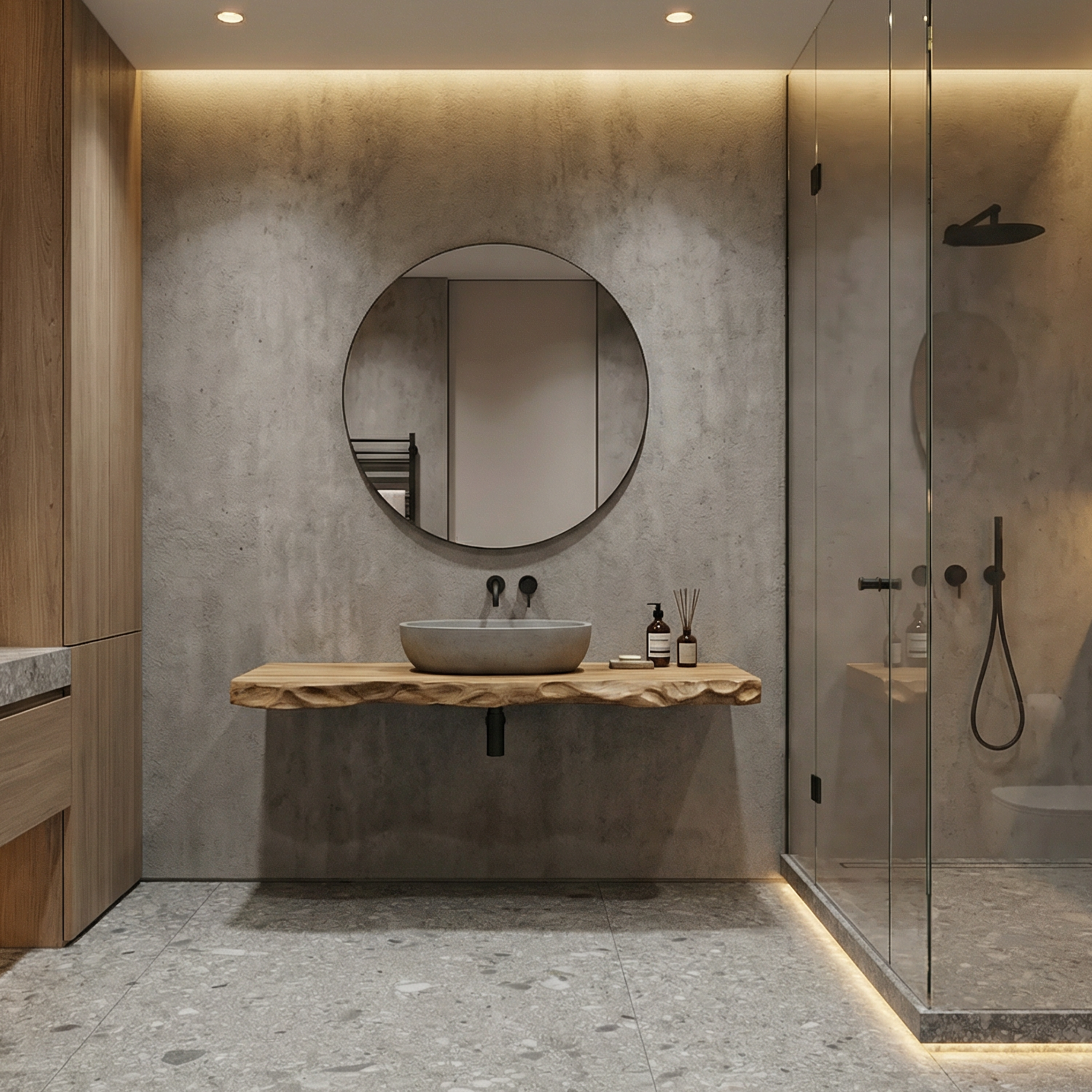 Modern Floating Bathroom Vanity For Bathroom And Vanity Wall SINLSABRV289