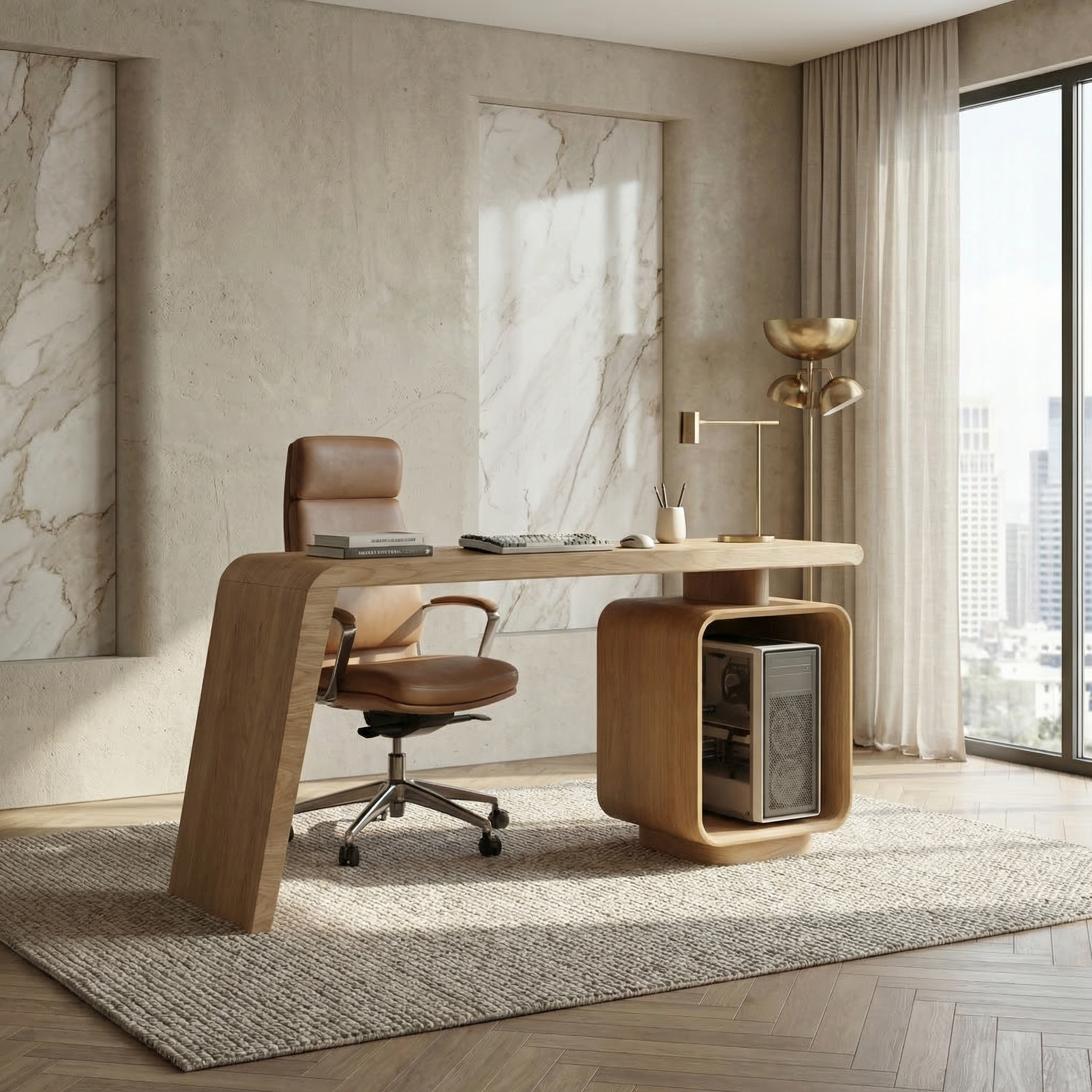 Modern Work Desk For Home Office And Study Room SINLSADK095