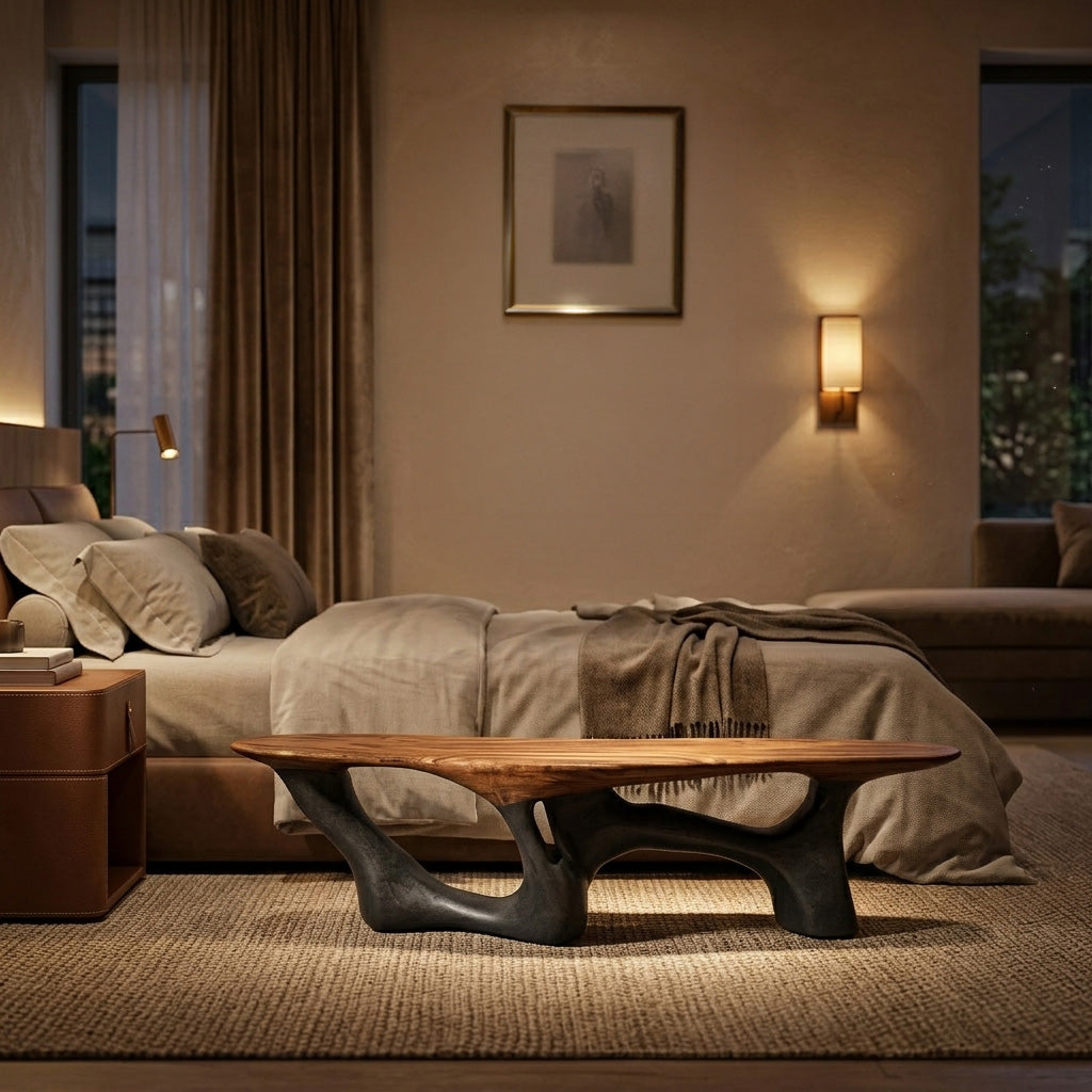 Modern Natural Wood Bench For Living Room Decor RTTHHNCHR140