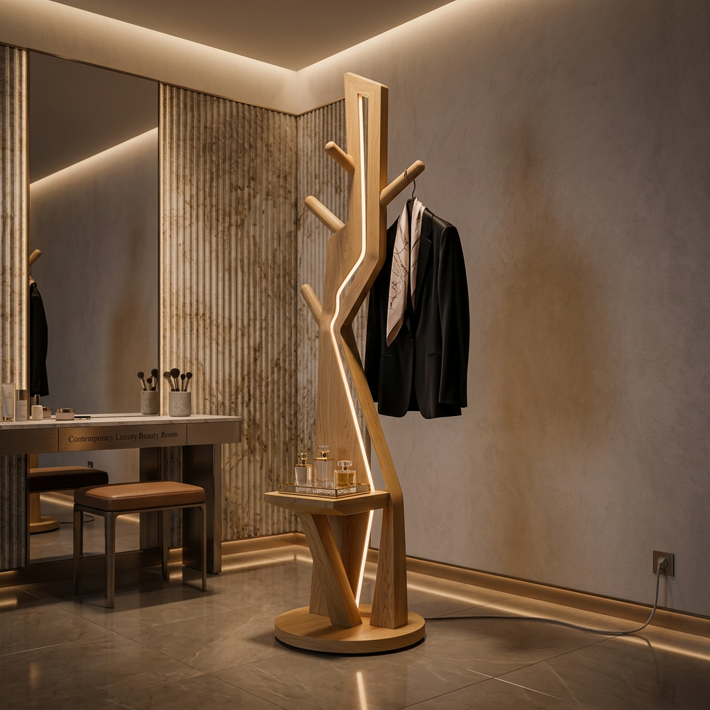Modern Branch Lamp With Hooks For Entryway SILDTTNLAM013