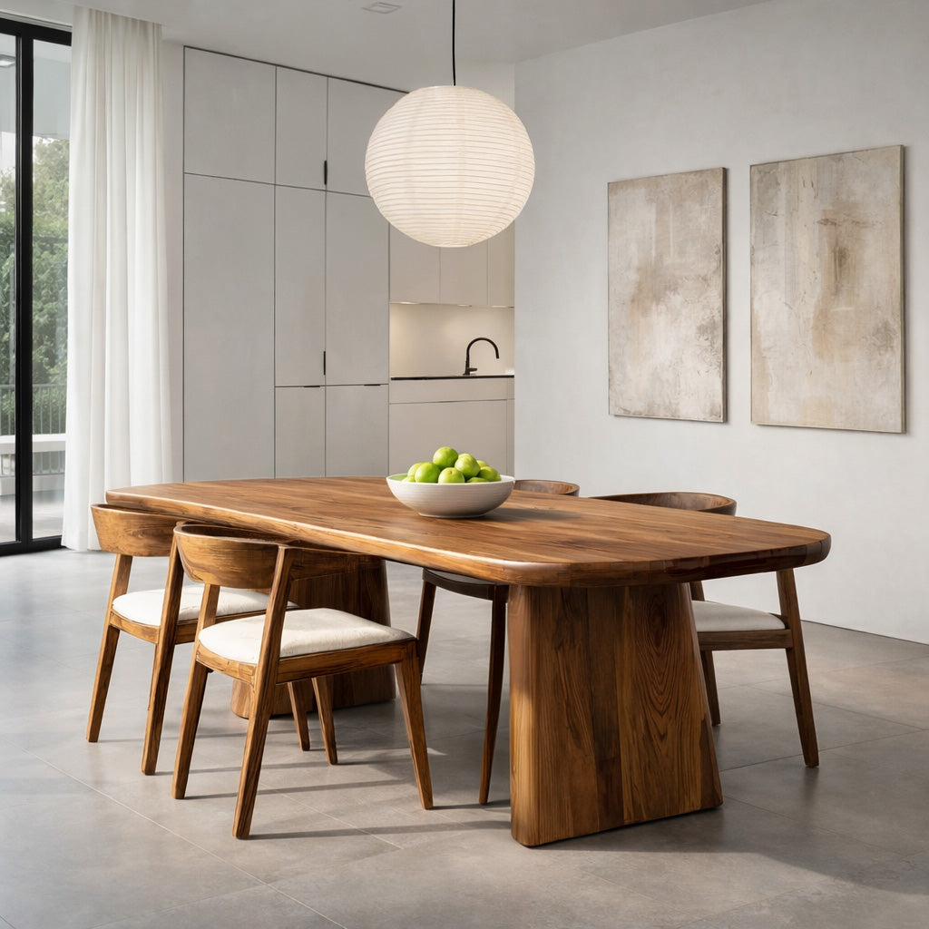 Modern Minimal Dining Table With Sculptural Craftsmanship For Dining Room RTTHHNDN020