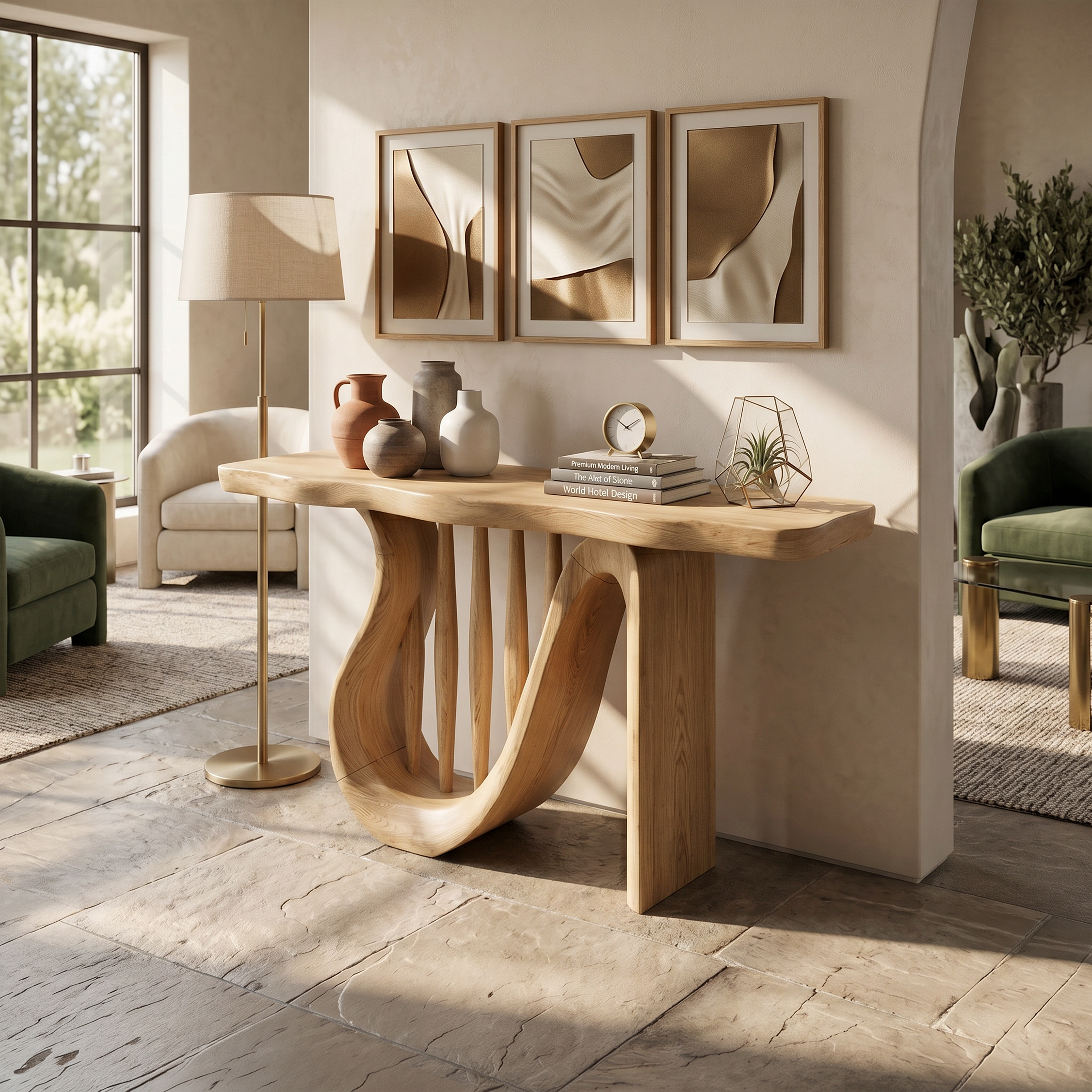 Modern Horseshoe Base Console Table Contemporary Hallway SILDTTRCS110