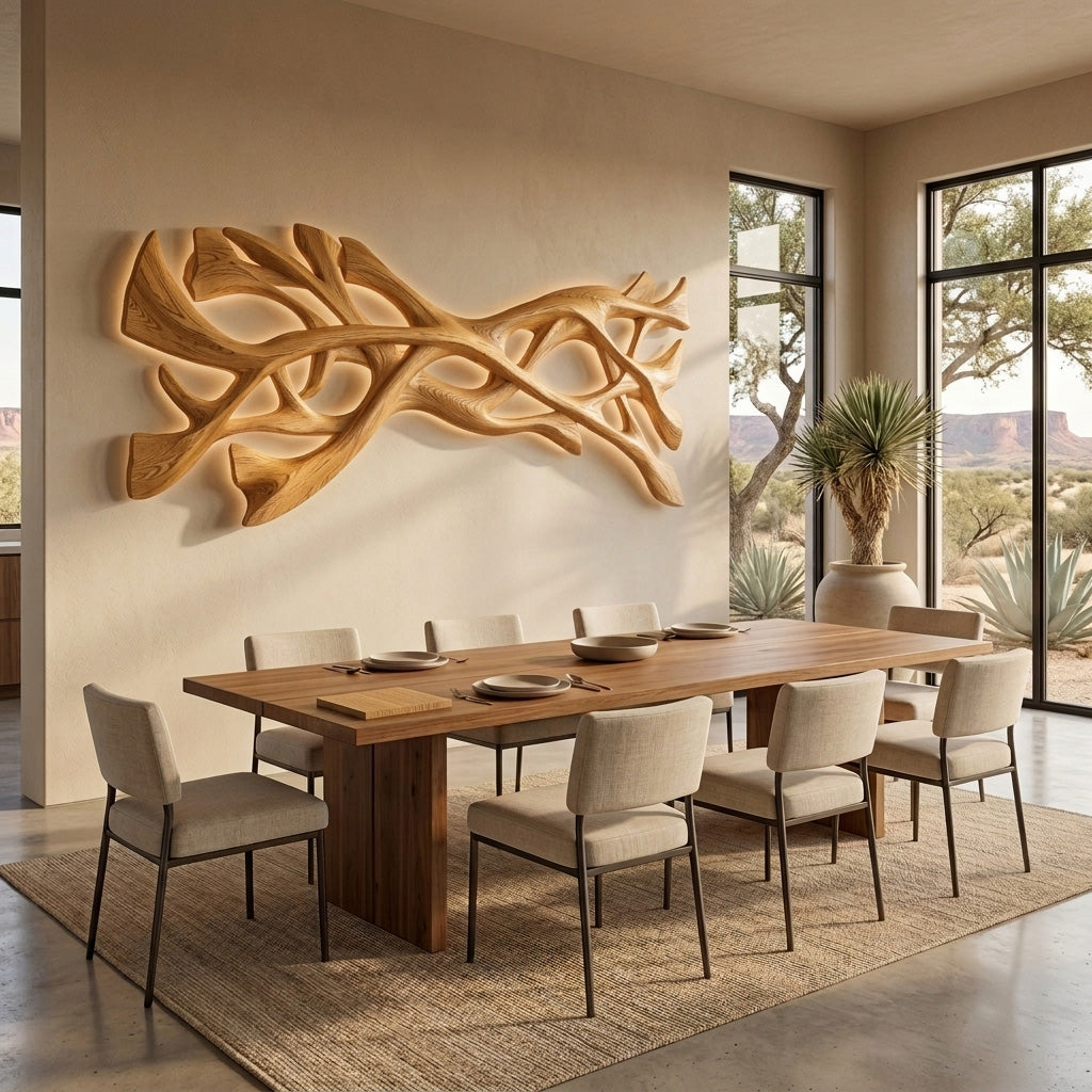 Organic Wood Wall Art For Contemporary Home Accent RTTHHNWA185