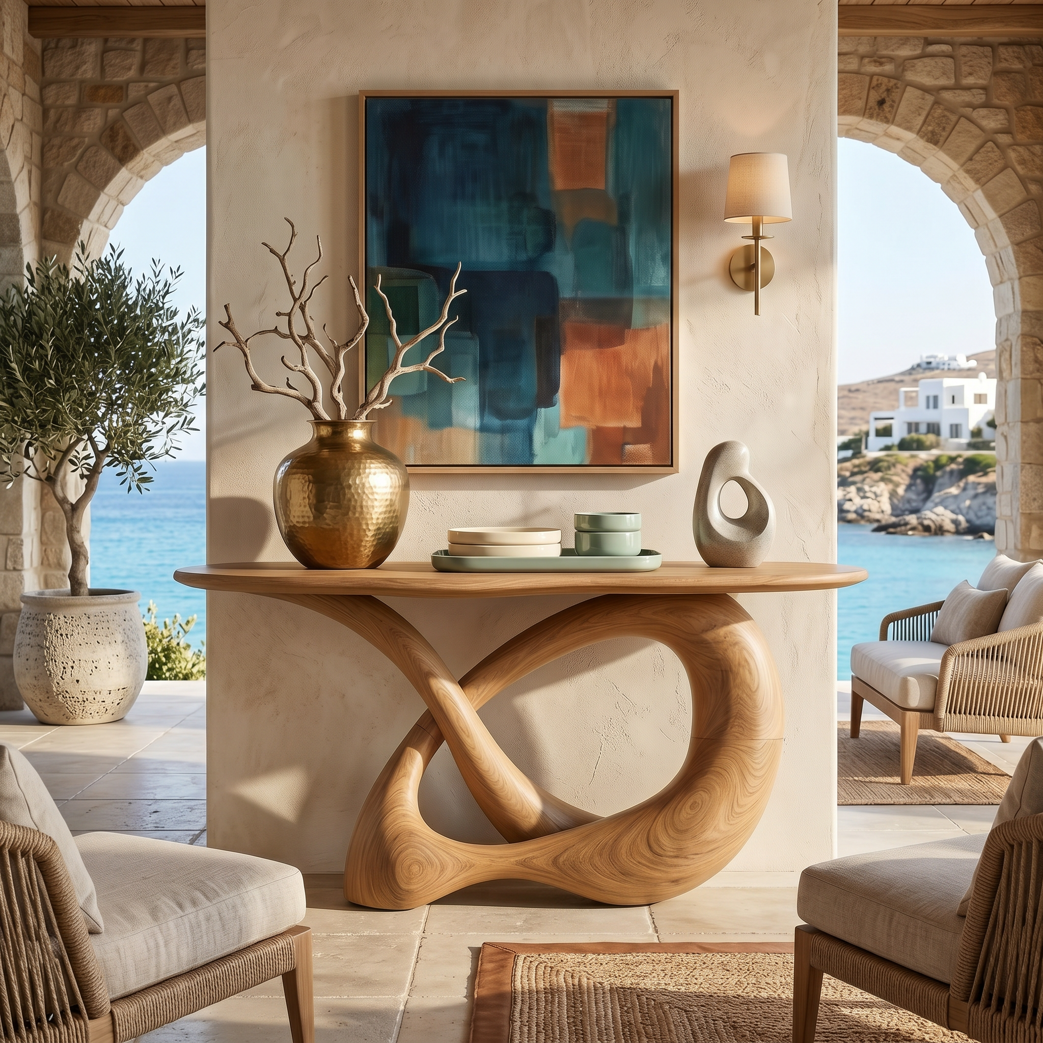 Modern Infinity Console Table Designer Interior SILDTTRCS078
