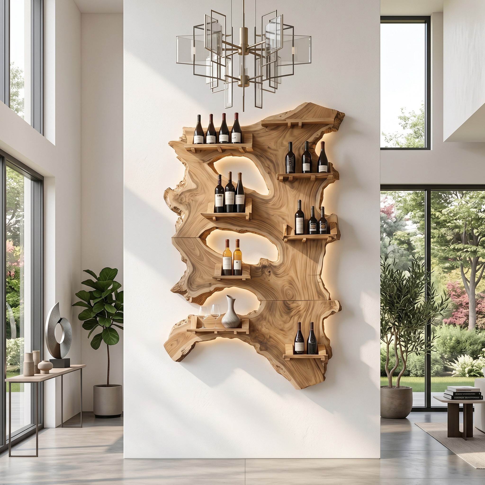 Farmhouse Wine Rack For Furniture Functional Decor SILDTTRWH028