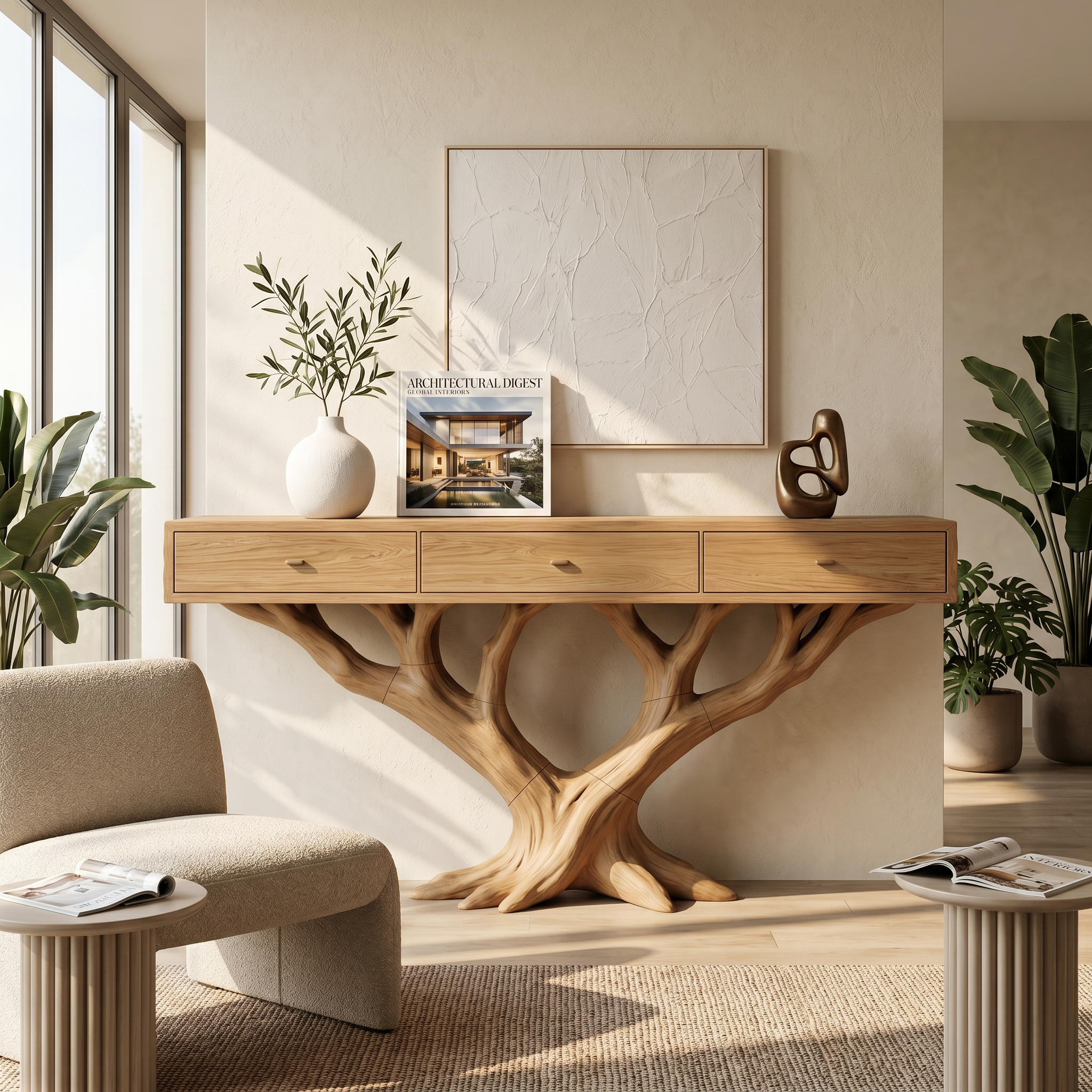 Luxury Branch Base Console Table Designer Residence SILDTTRCS092