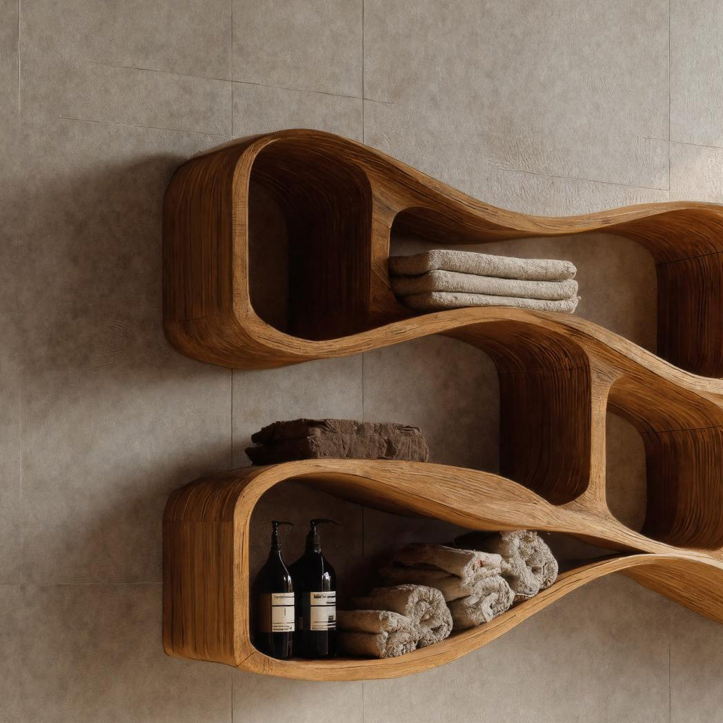 Organic Sculptural Wall Storage For Modern Bathroom RTTHHNBAS022