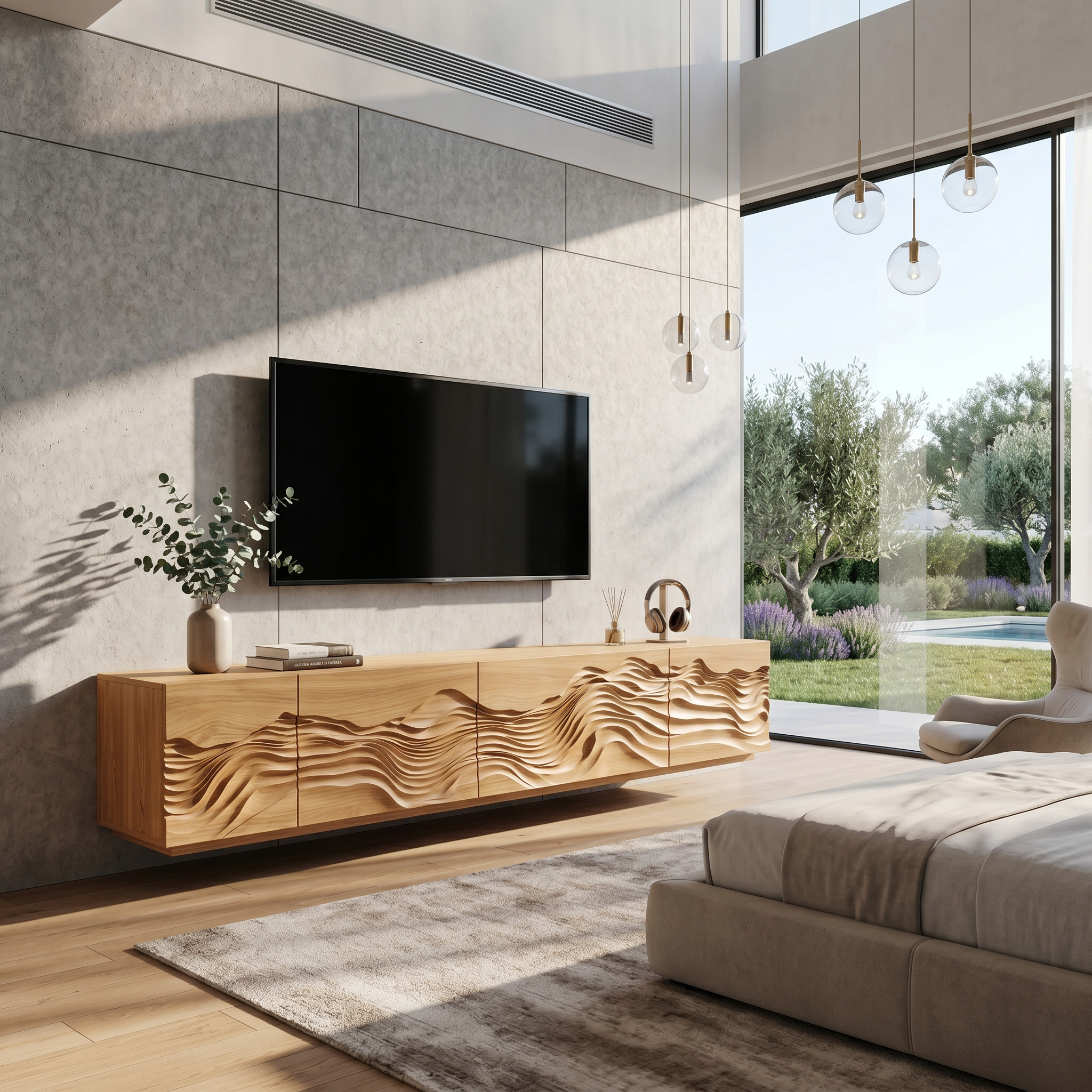 Mid Century TV Table For Living Room Design SILDTTNTVC040