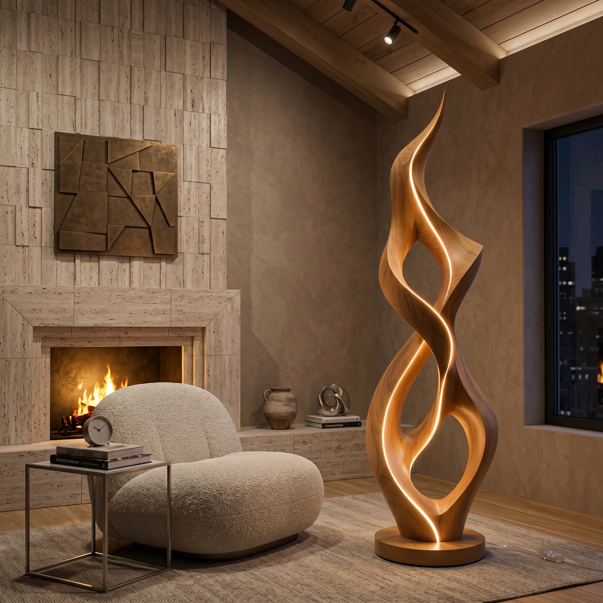 Organic Twist Floor Lamp For Cozy Living Room SILDTTNLAM001