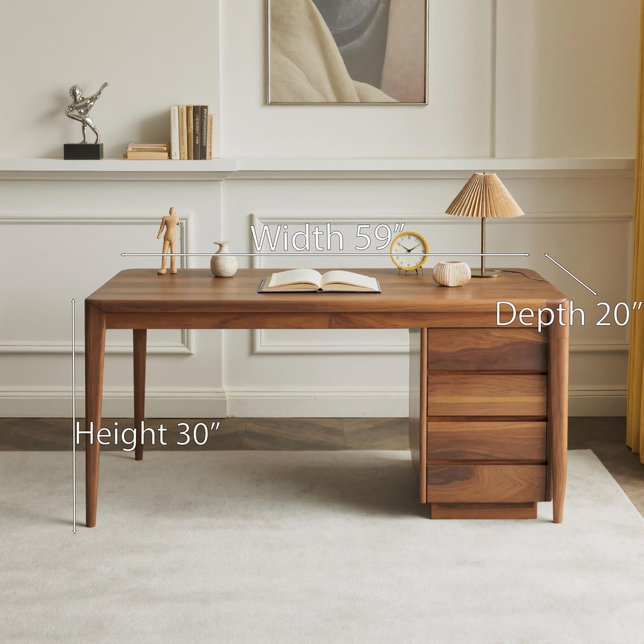 Modern Writing Desk With Drawers For Home Office SITHHNDE045