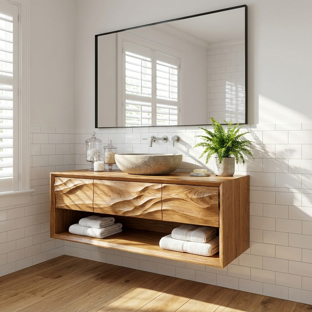 Modern Wooden Bathroom Vanity For Bathroom Storage RTTHHNBRV021