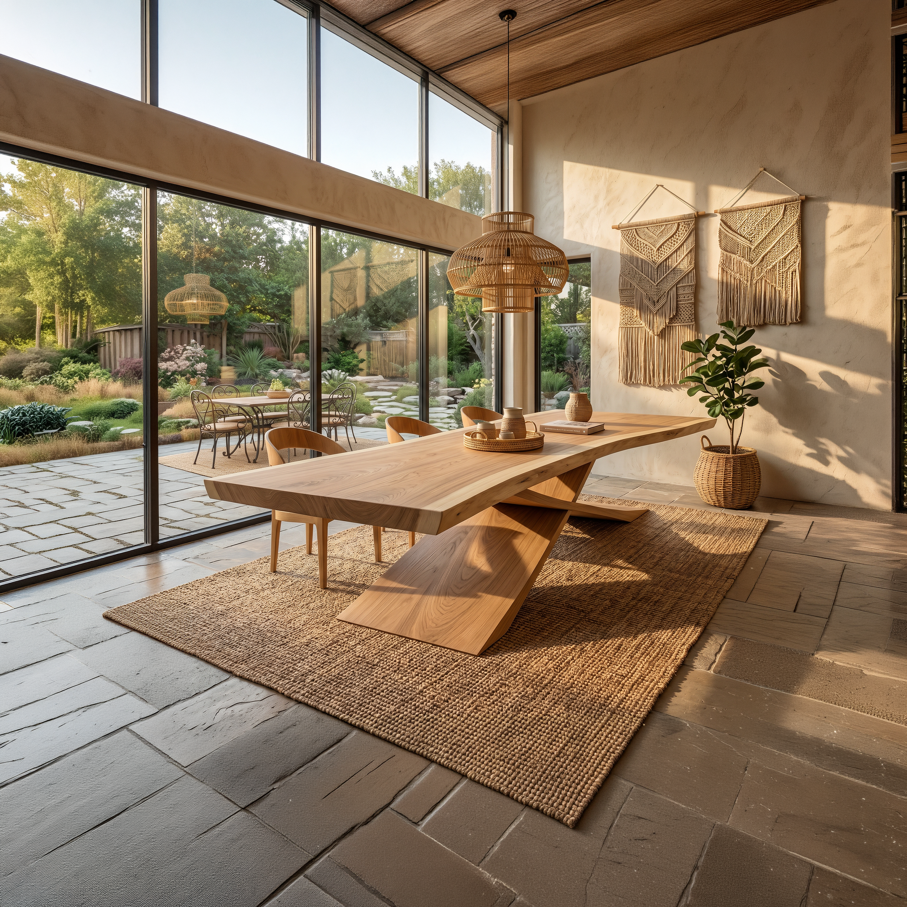 Contemporary Organic Edge Dining Table For Dining Interior SILDTTNDN020