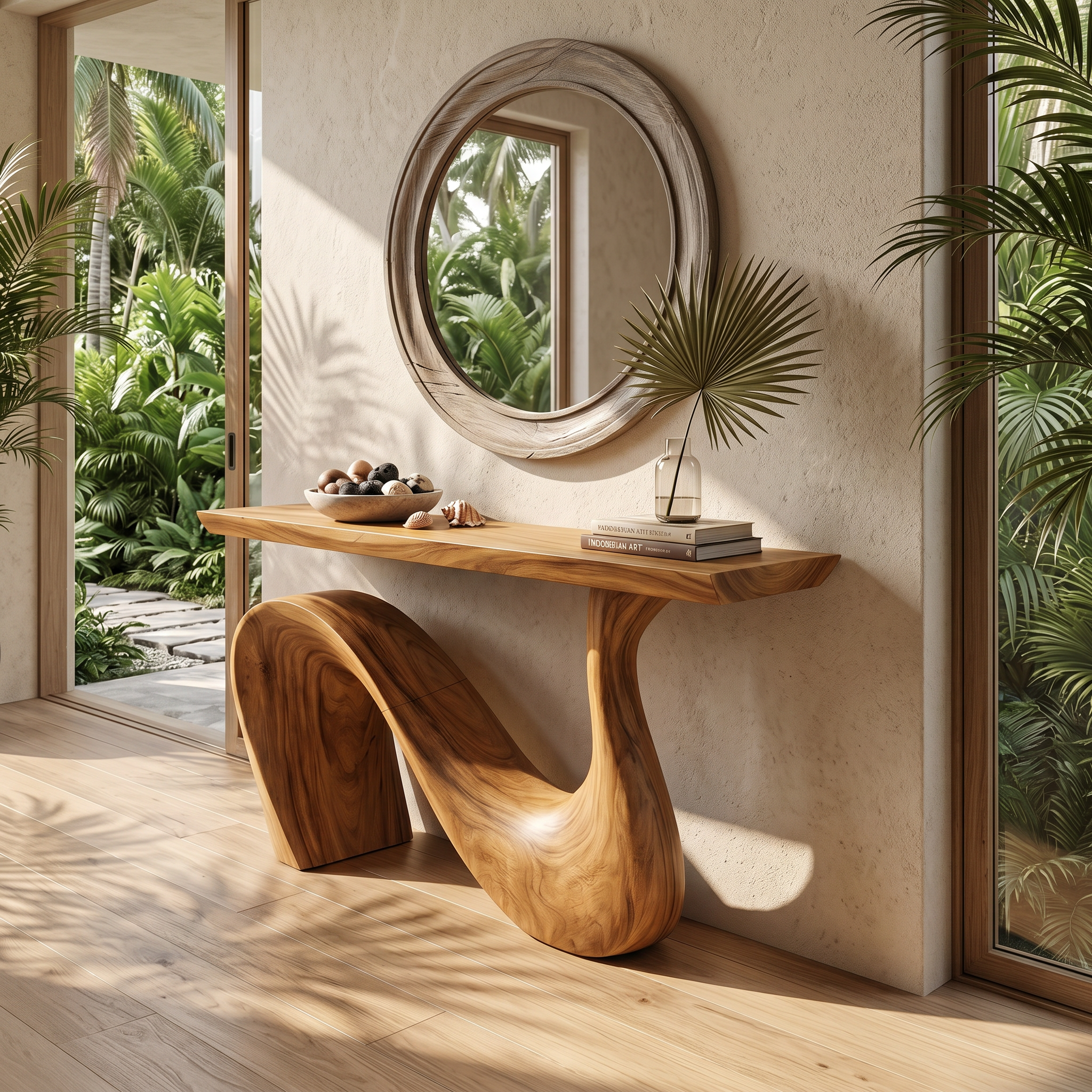 Modern Solid Wood Console Table For Living Room And Entryway Design SILDTTRCS047