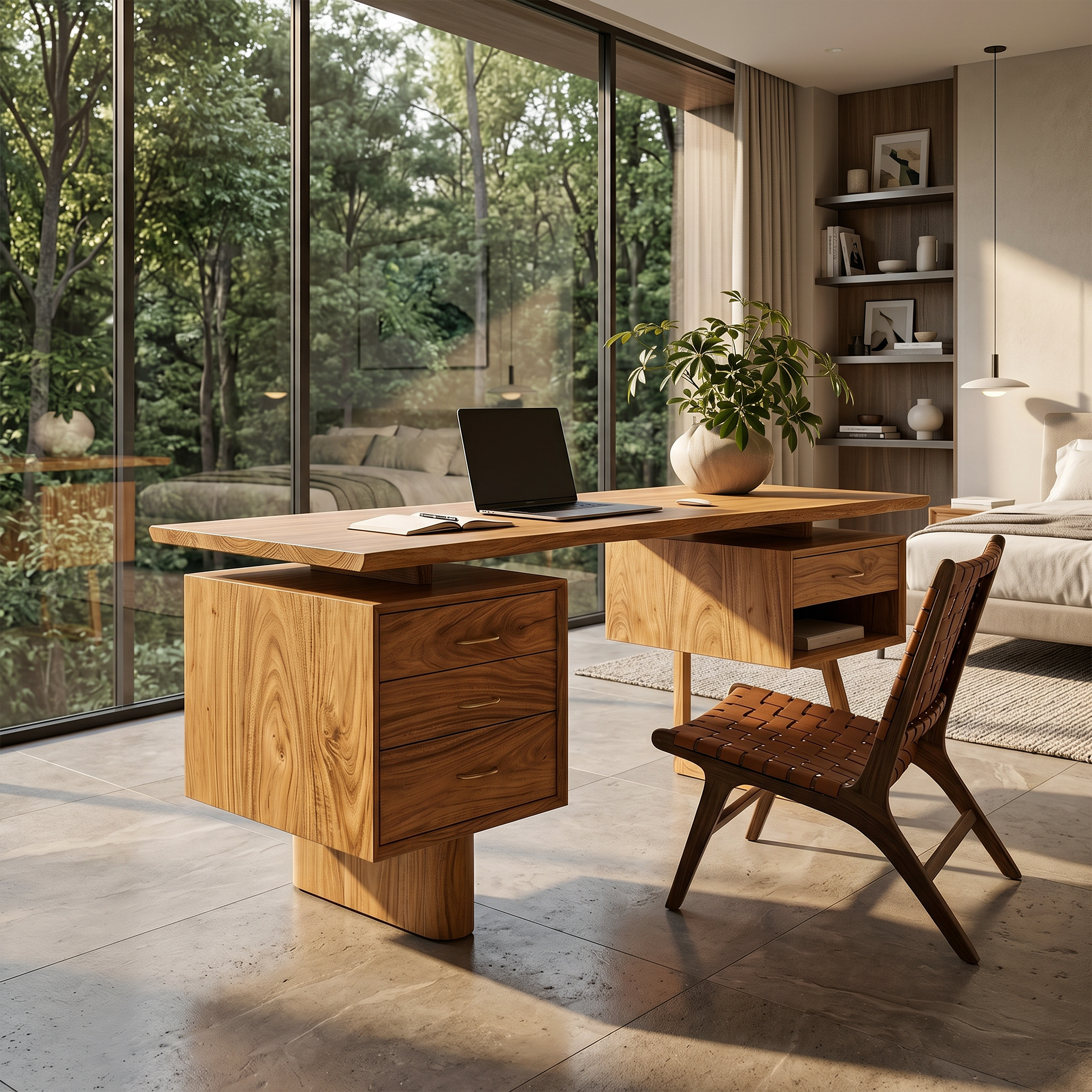Minimalist Executive Desk Home Workspace SILDTTRDE033