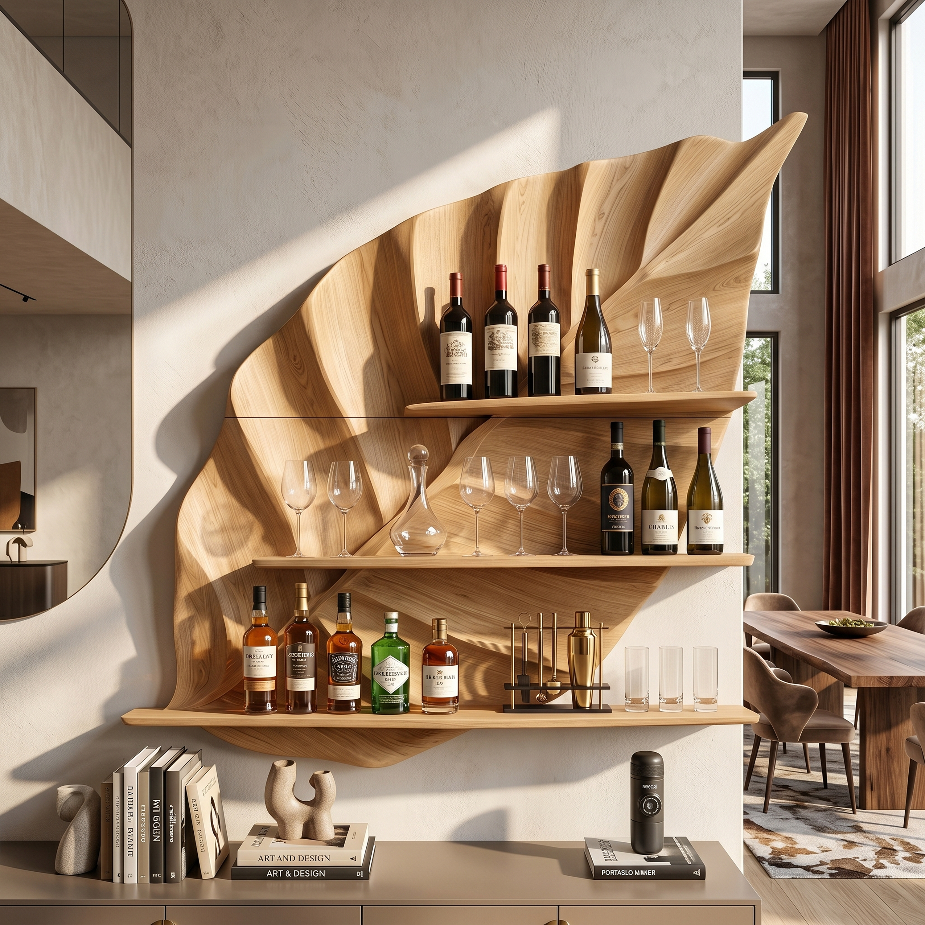 Industrial Wall Wine Stand For Loft Bar Storage Section SILDTTRWH068