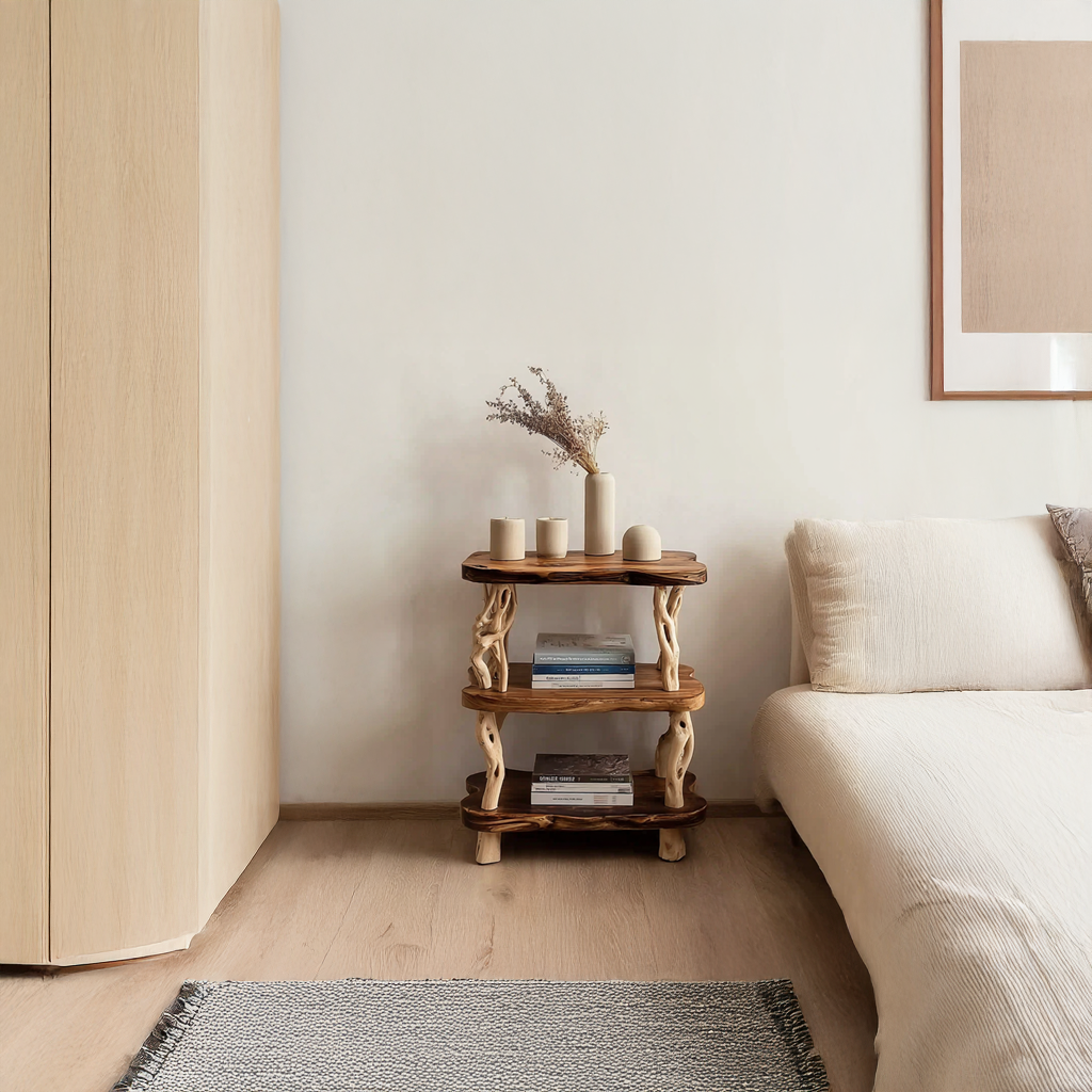 Rustic Bedside Table Bedroom SINLSABT002