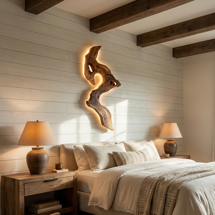 Artistic Solid Wood Wall Light For Modern Interior RTTHHNLAM051