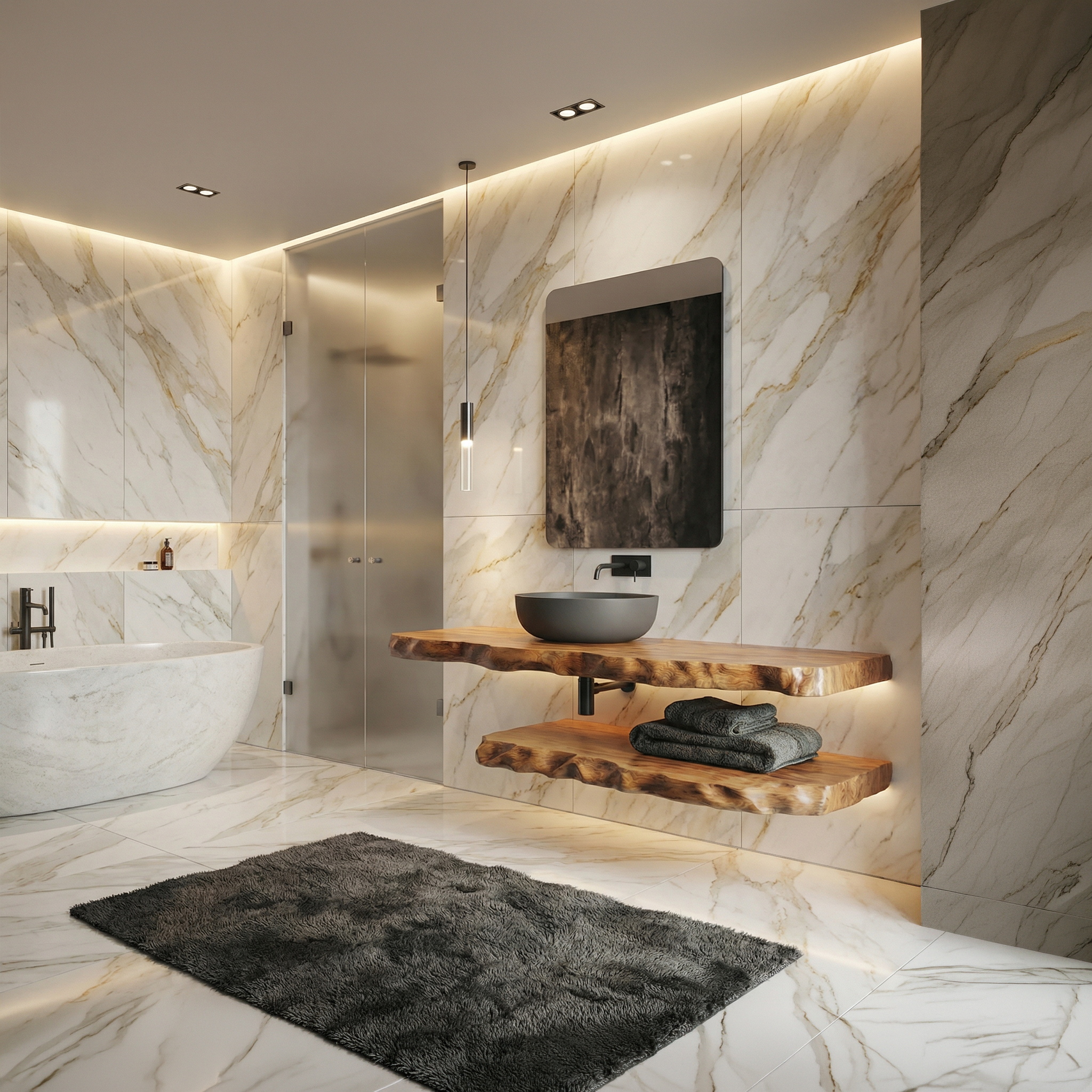 Industrial Live Edge Bathroom Vanity For Bathroom And Vanity SINLSABRV287