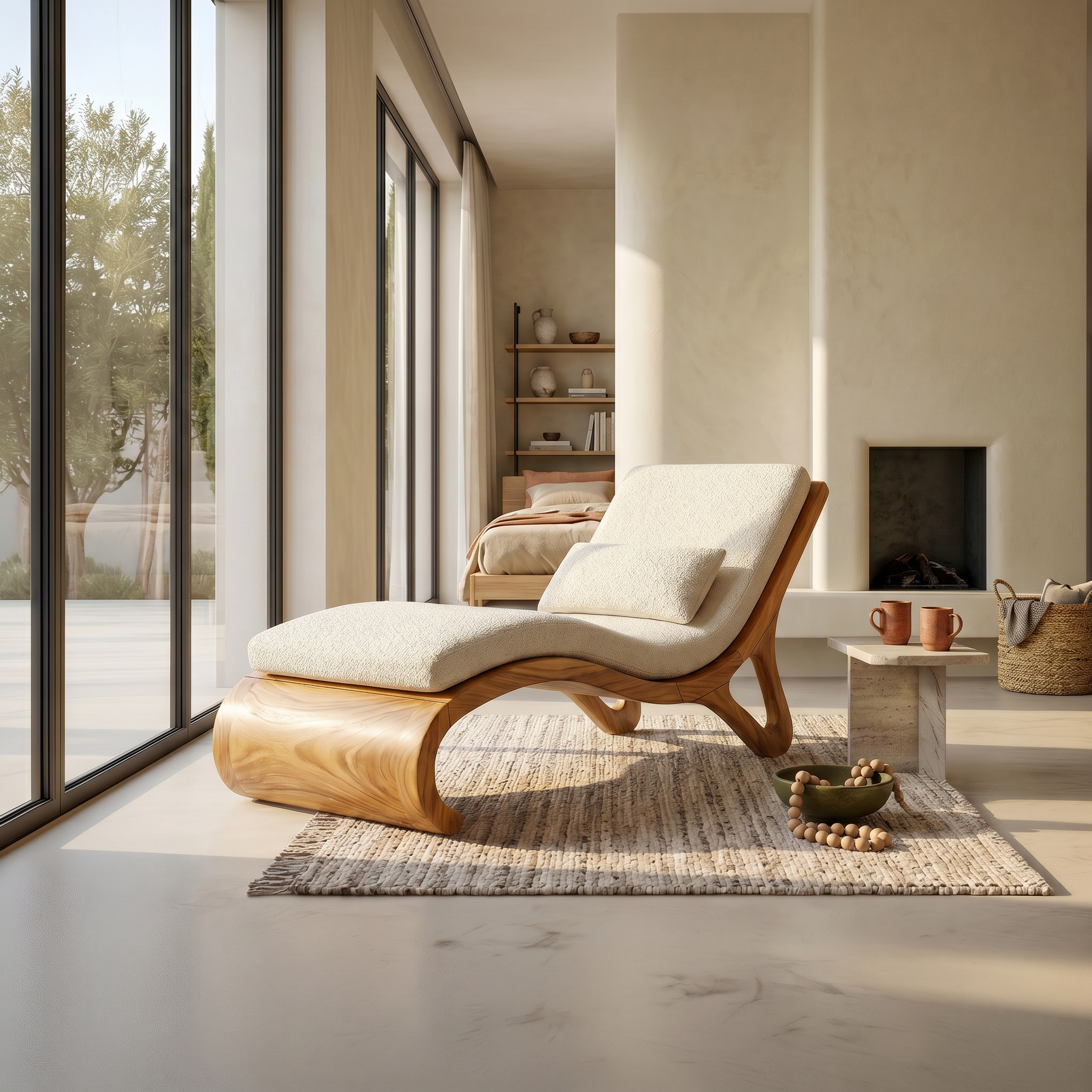 Tropical Luxury Daybed Organic Modern Villa Interior Design SILDTTRDB004