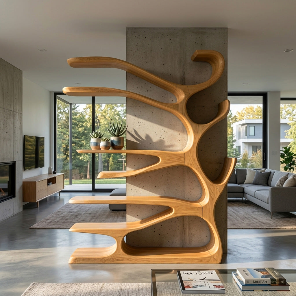 Rustic Wood Bookshelf For Home Furniture RTTHHNBS154