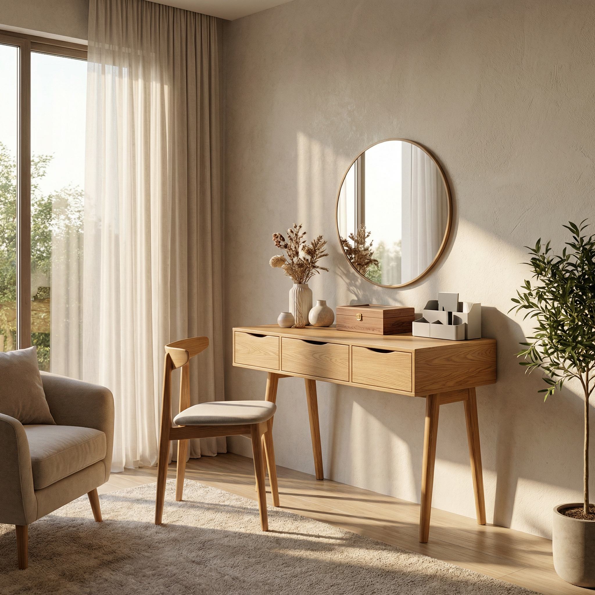 Boho Vanity Table Studio Apartment Makeup Area Dressing Space SILDTTRMV025