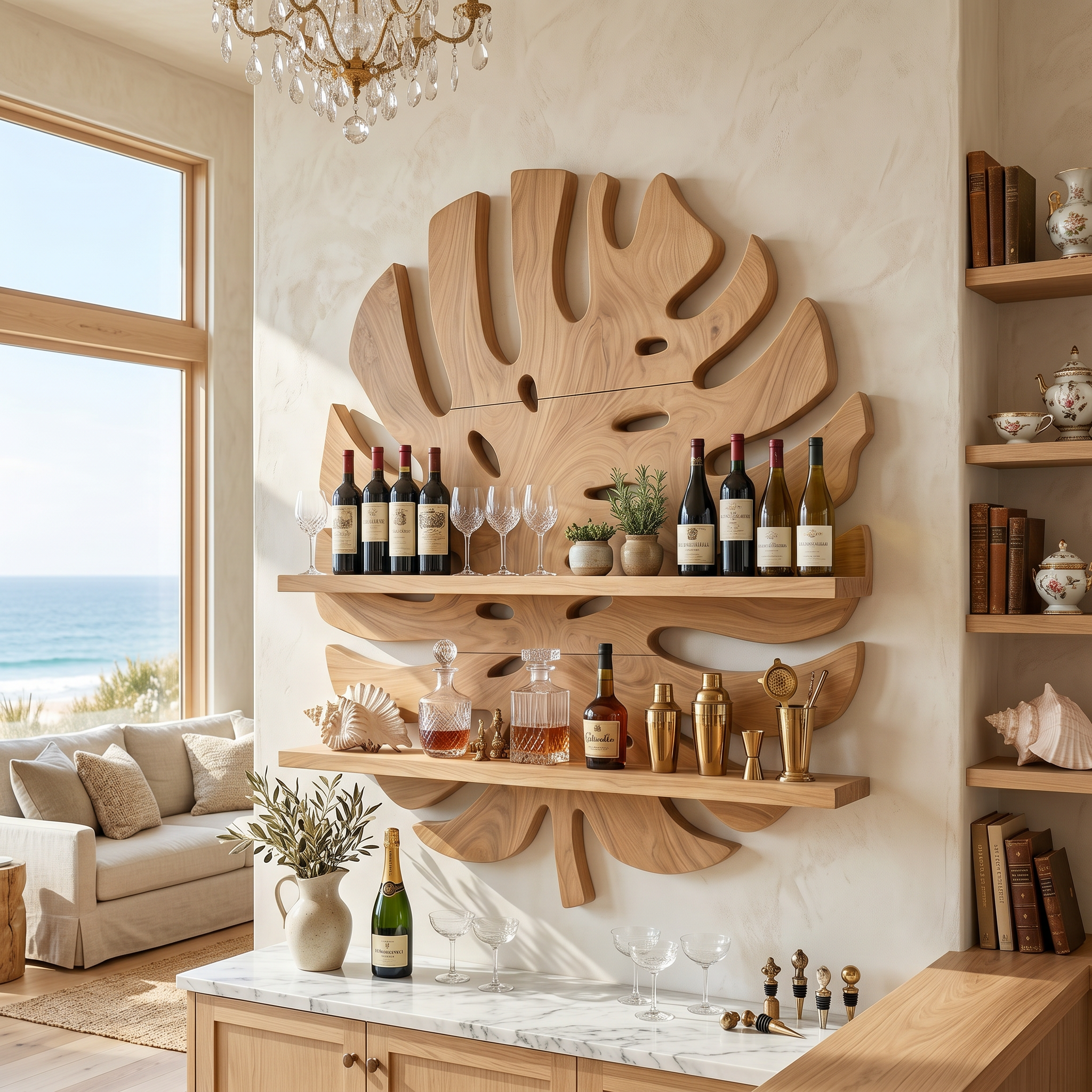 Modern Wall Wine Holder For Home Bar Bottle Showcase SILDTTRWH067