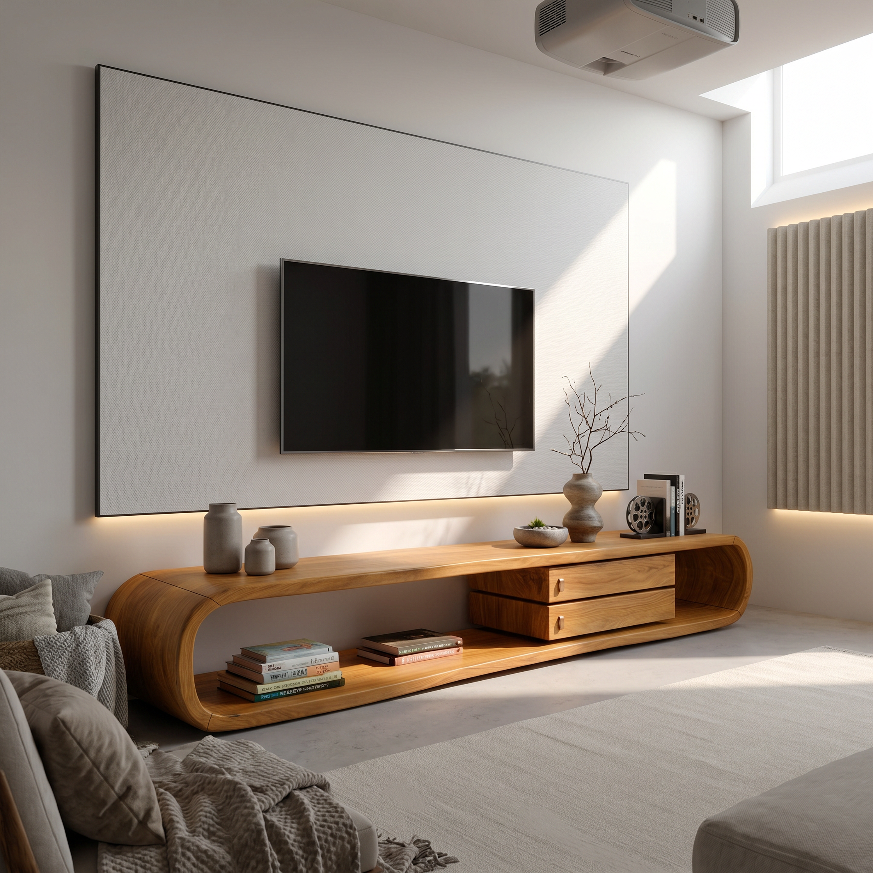 Luxury Monkeypod Media Console For Modern Interior SILDTTRTVC070