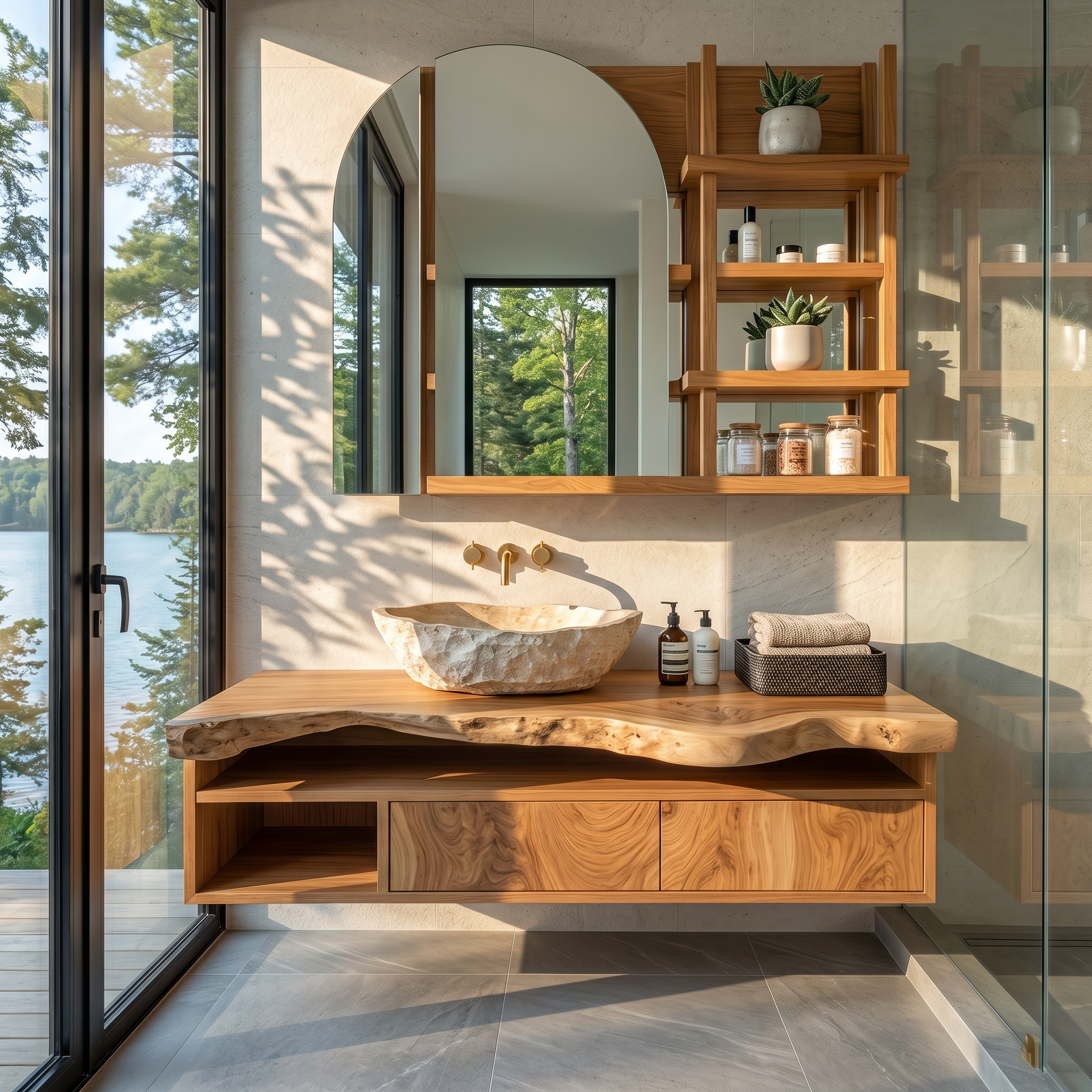 Handcrafted Floating Vanity For Elegant Bathroom SILDTTRBRV028