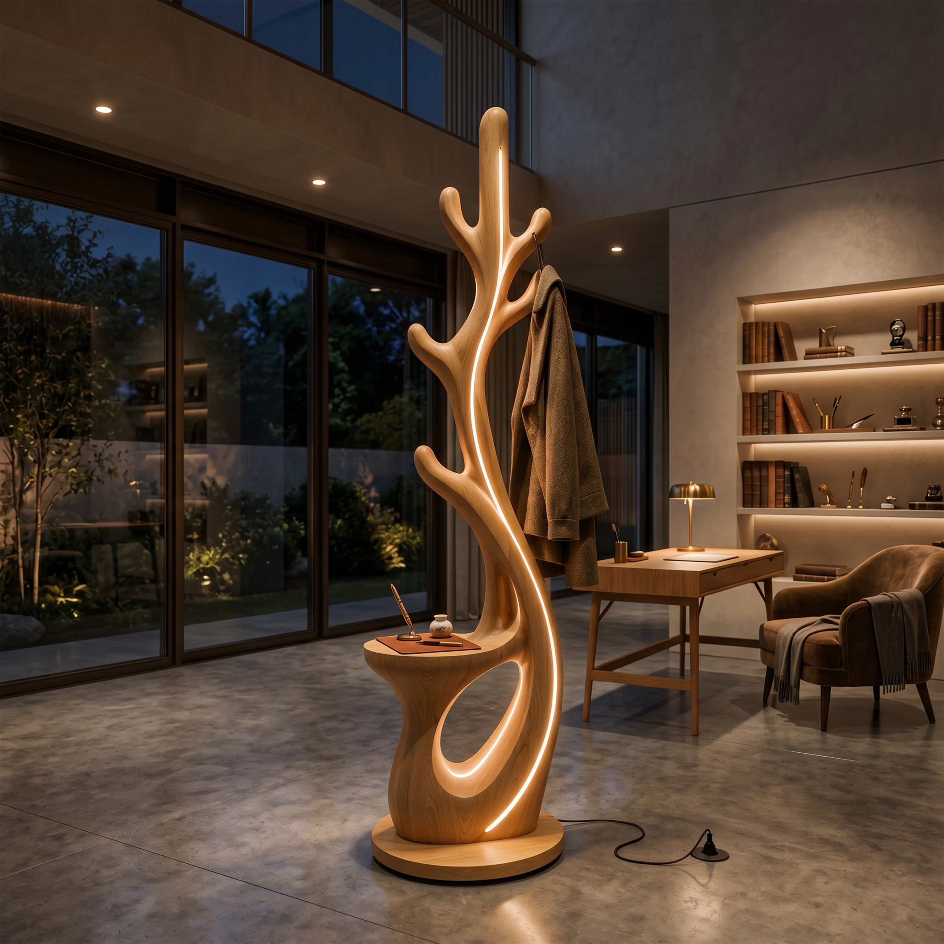 Modern Branch Lamp With Rack For Corner SILDTTNLAM019