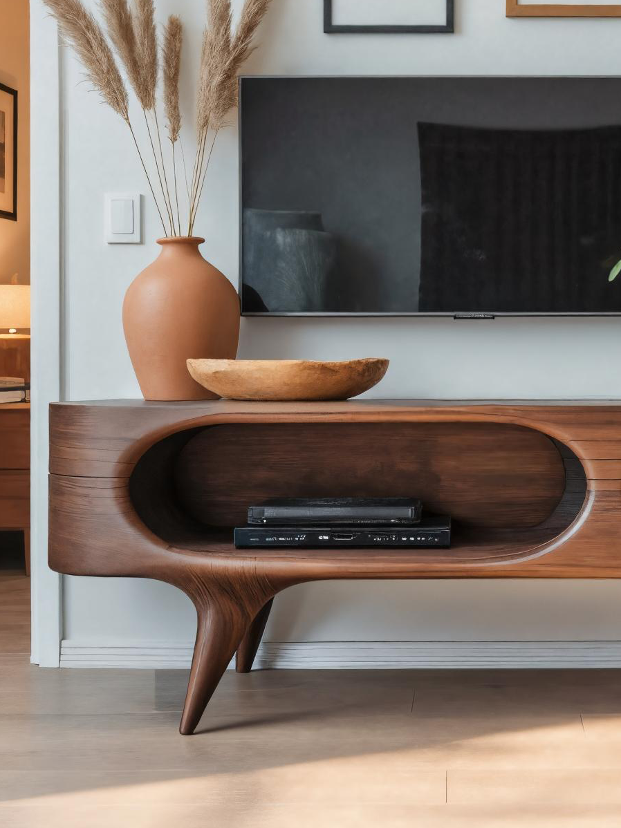 Mid Century Oval TV Stand For Living Room SITHTTTVC018