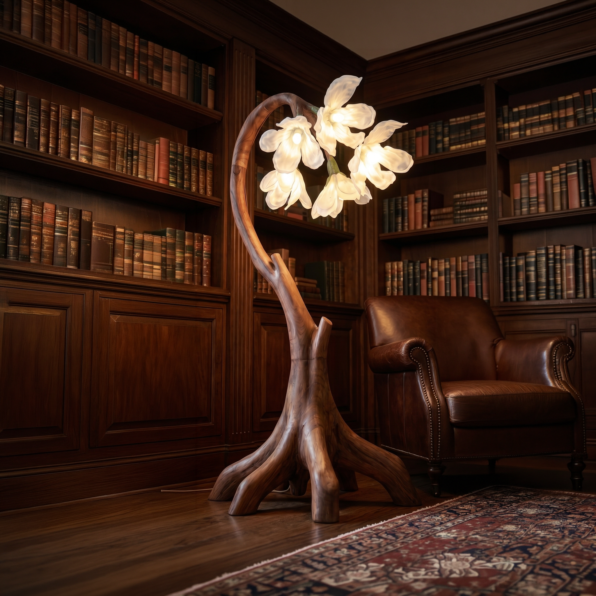 Organic Floral Floor Lamp For Living Room And Bedroom SINLSAFLP074