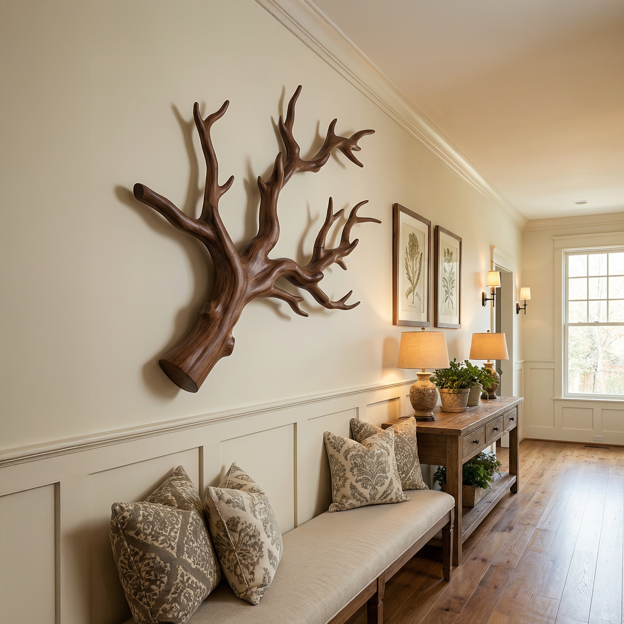 Organic Tree Branch Wall Art For Living Room And Bedroom SINLSAWD036