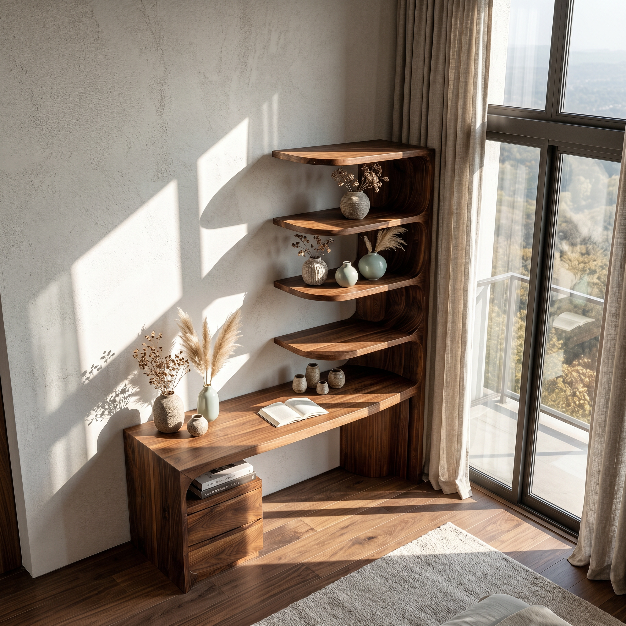Scandinavian Writing Desk With Integrated Storage Hutch For Bedroom And Workspace SINLSADK150