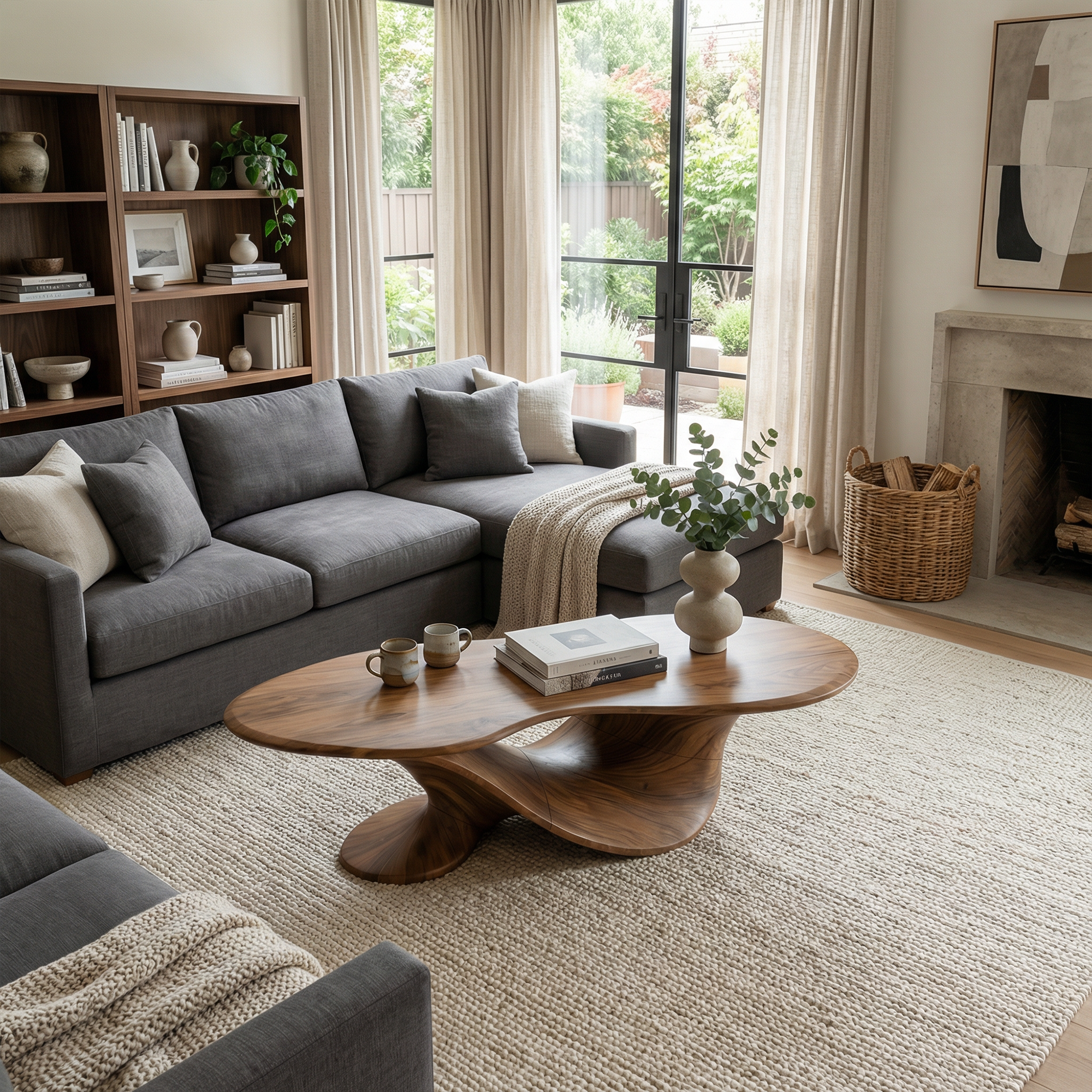 Sculptural Oval Coffee Table For Living Room And Lounge SINLKICF359