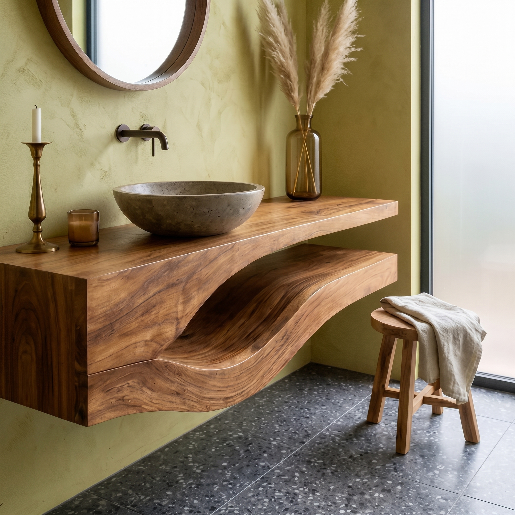 Modern Floating Bathroom Vanity For Bathroom And Powder Room SINLKIBRV301
