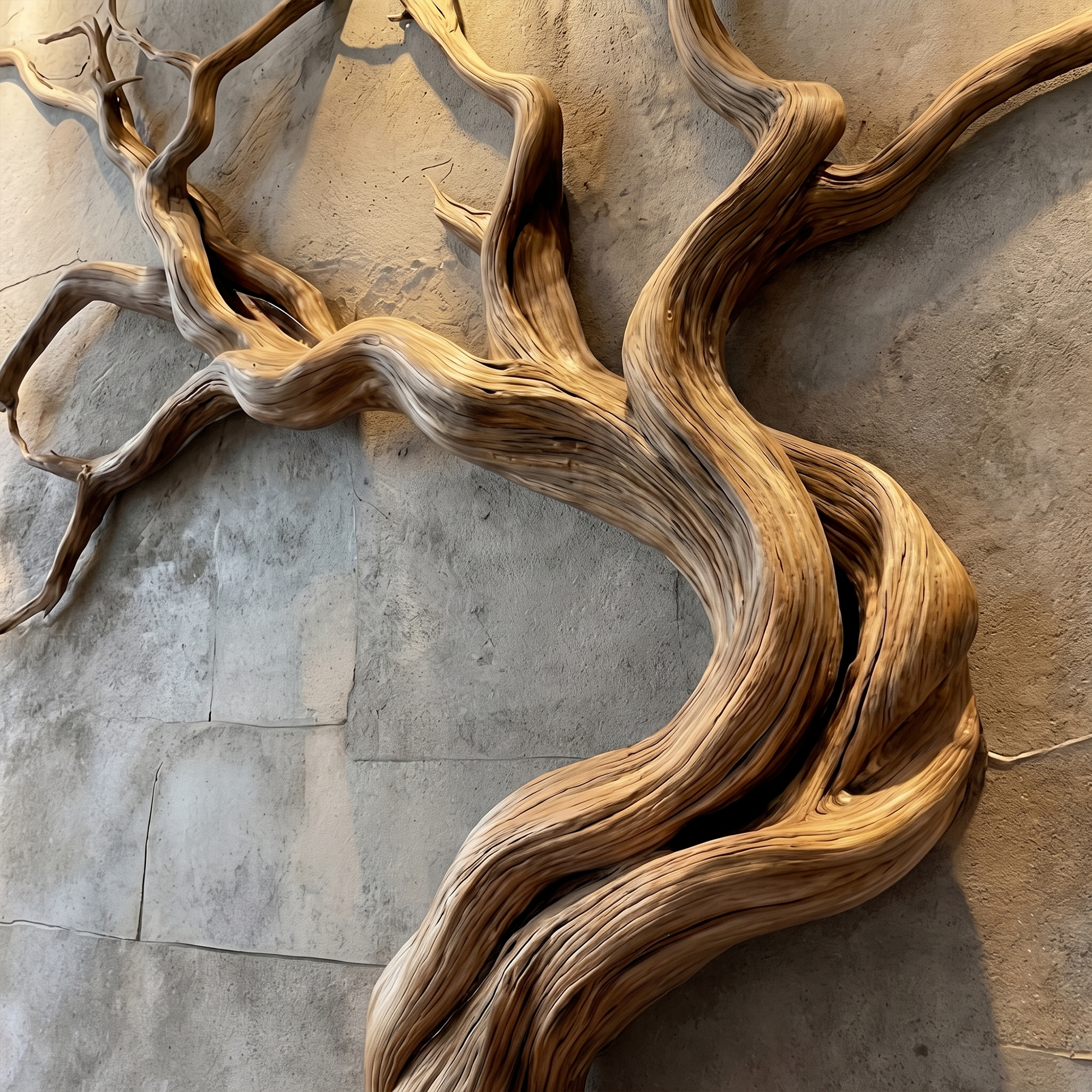 Modern Tree Branch Sculpture Wall Decor Living Room SINLKIWD058